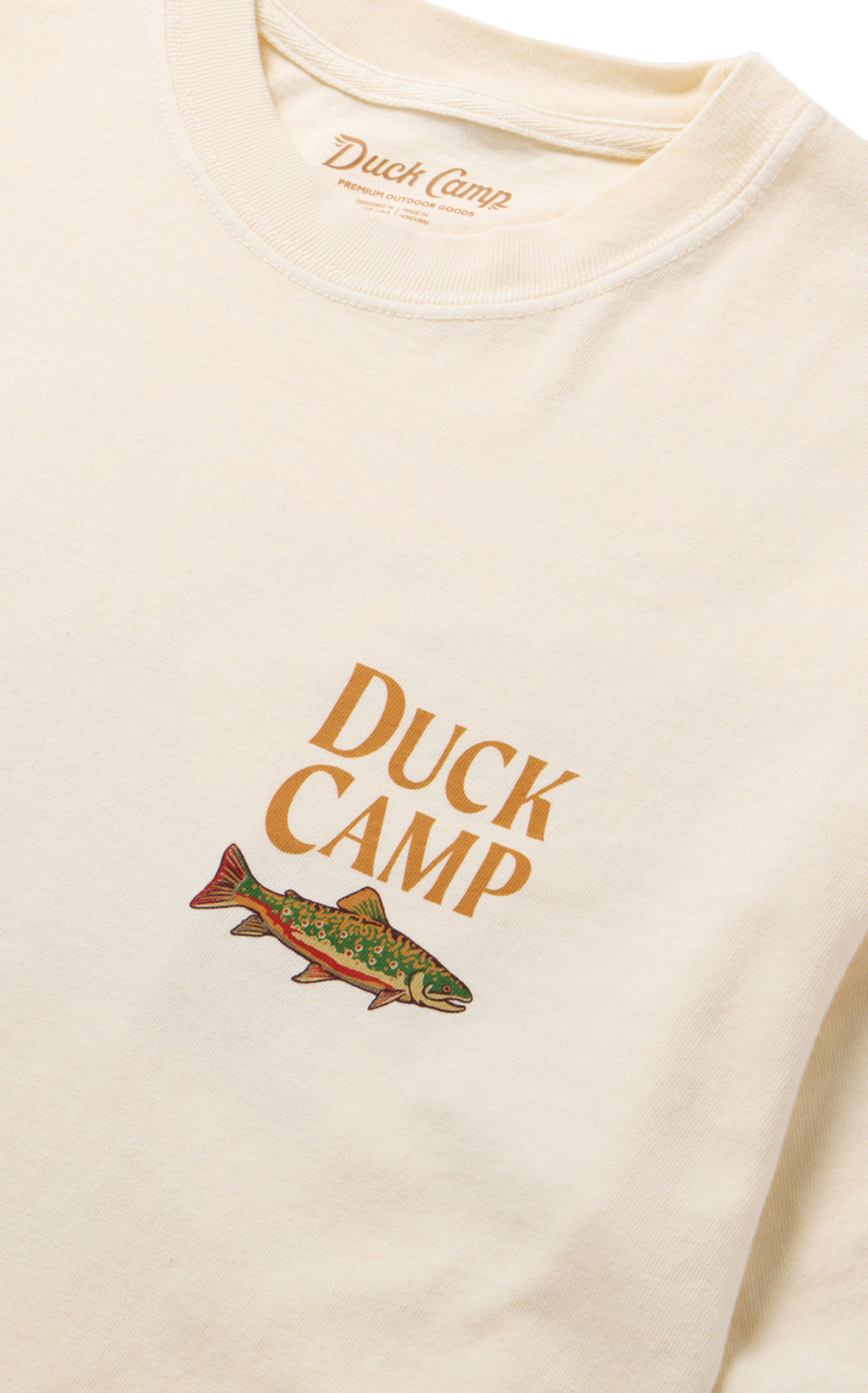 Duck Camp Men's Rich Cream Outfitter Logo T-Shirt - Image 1