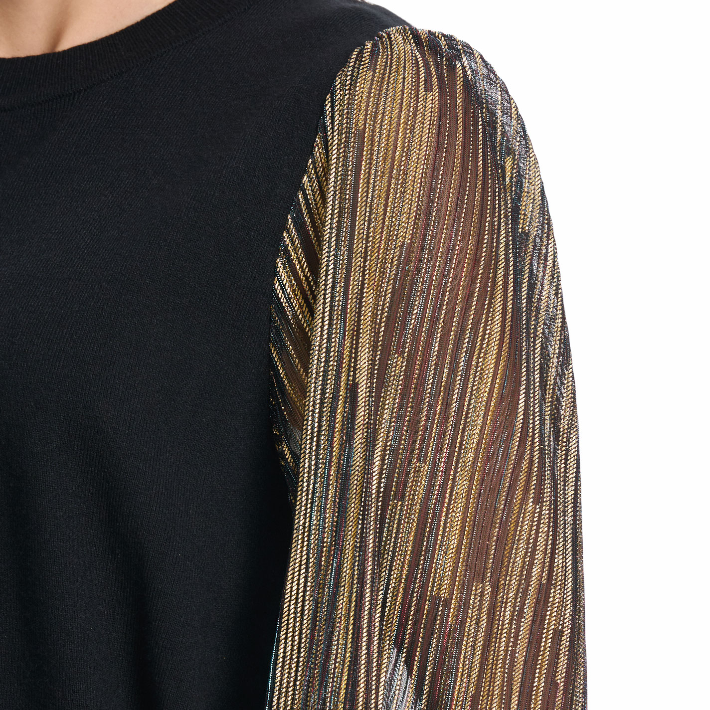 Rockin C Women's Black & Sparkling Lurex Top - Image 1