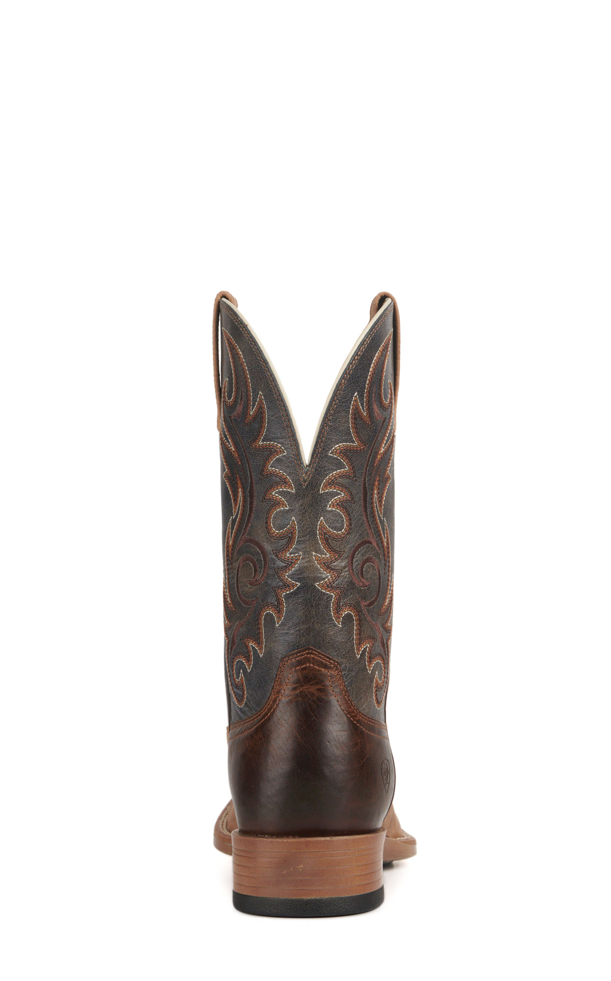 Ariat Men's Lasco Ultra Light Tan and Smoky Blue Bantamweight Wide Square Toe Cowboy Boots - Image 1