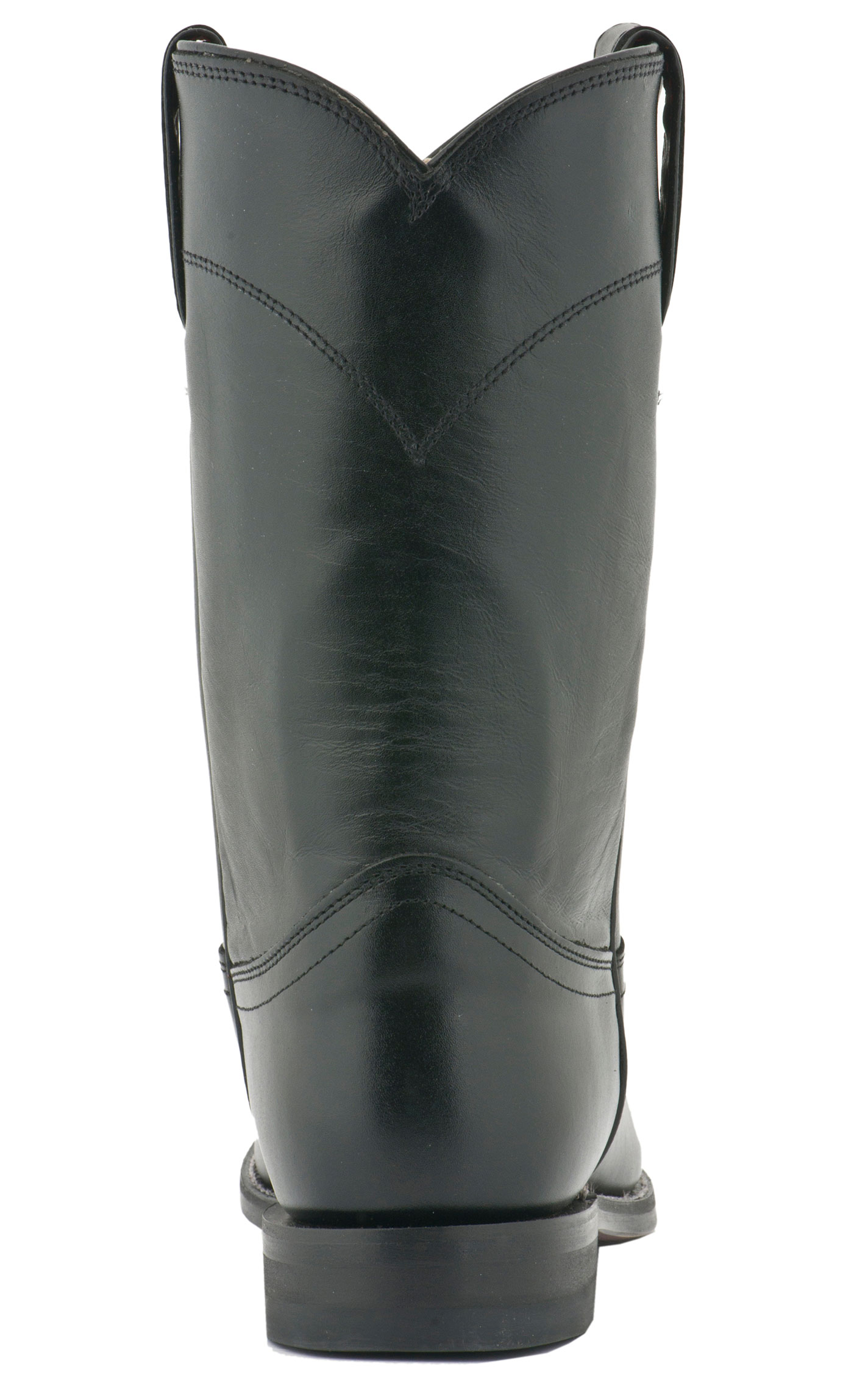 Justin Men's Black Kipskin Classic Leather Roper Boots - Image 1