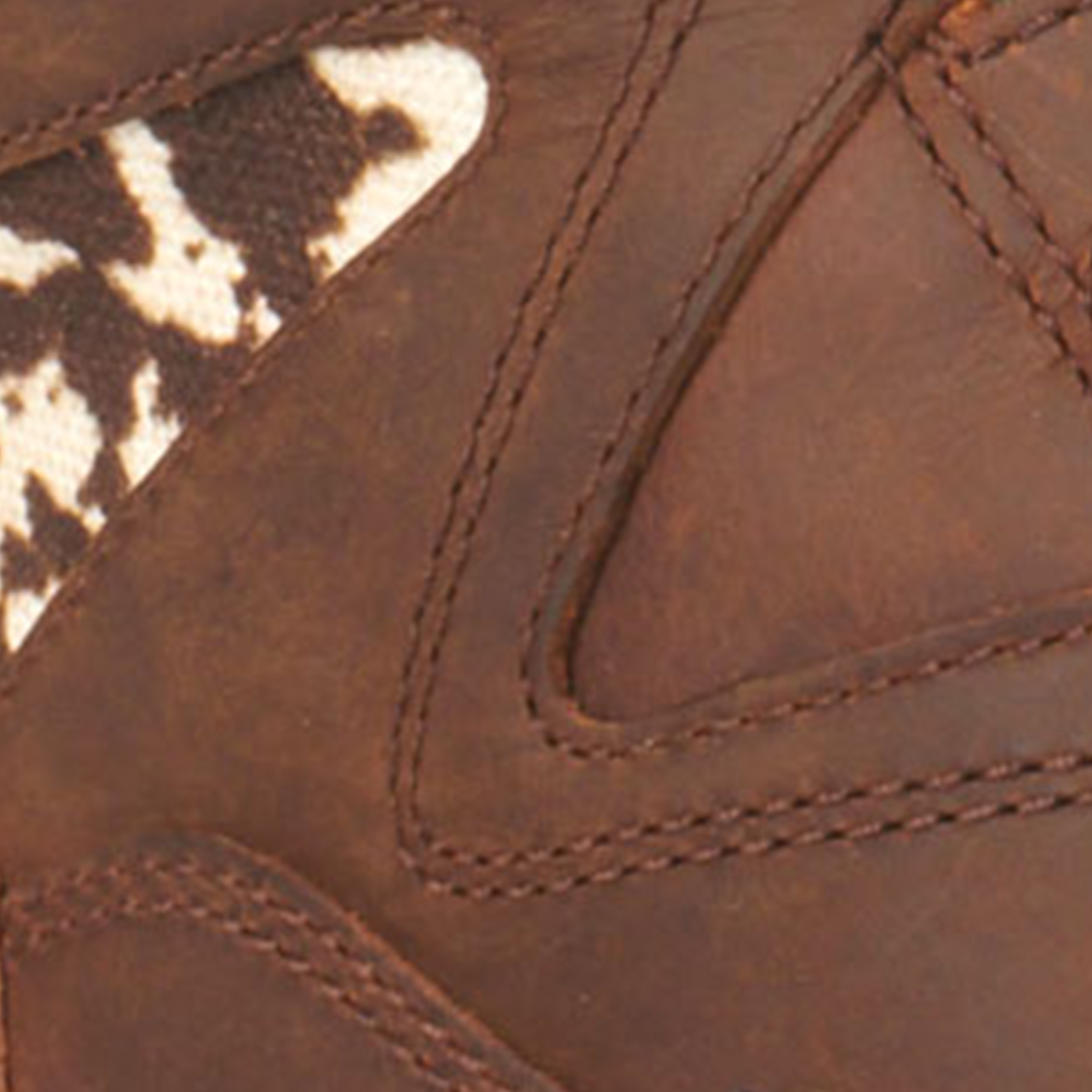 Ariat Women's Terrain Distressed Brown and Cow Print Waterproof Round Toe Lace Up Shoe - Image 1