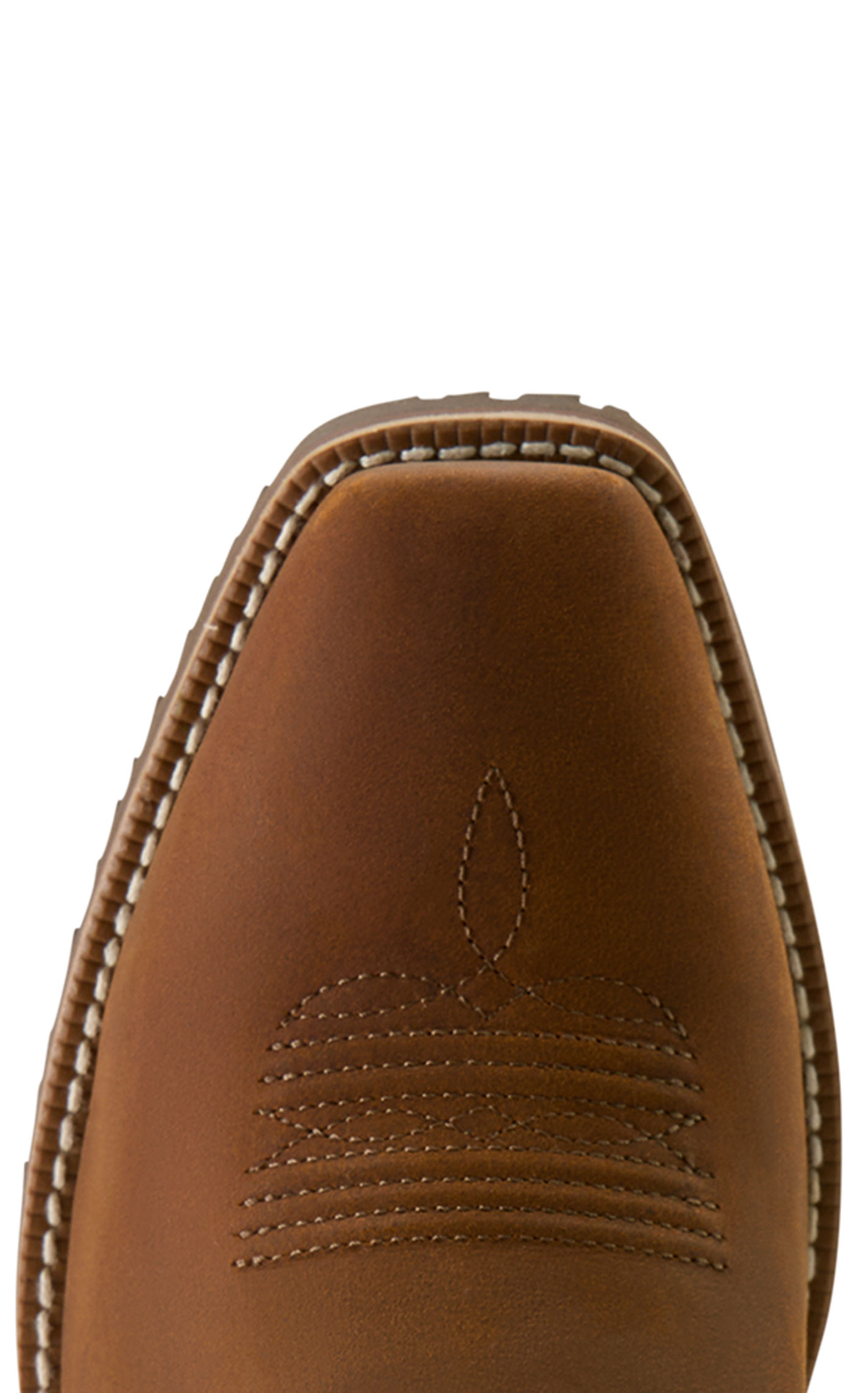 Ariat Men's Distressed Brown Hybrid Roughstock Square Toe Boots - Image 1