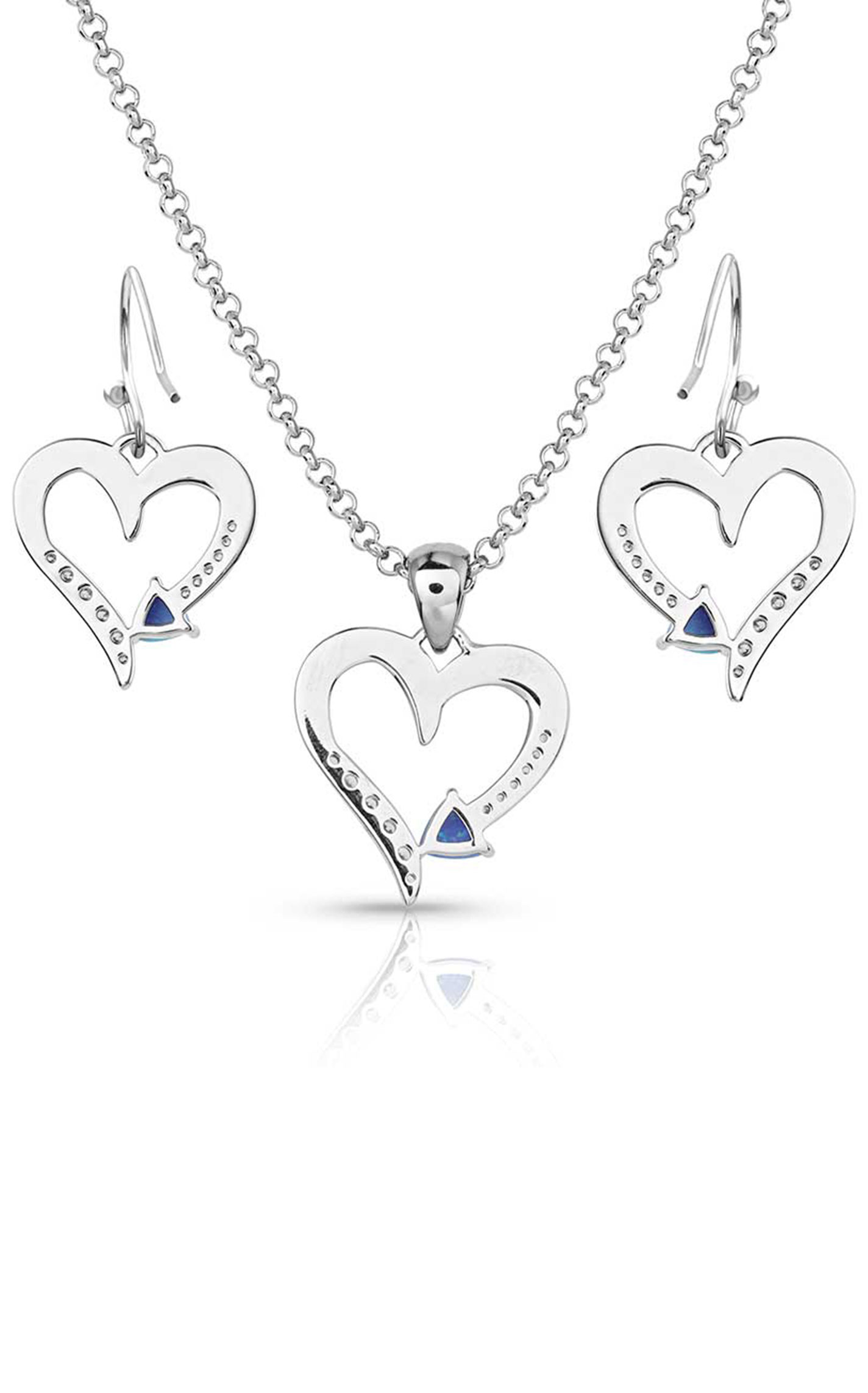 Montana Silversmiths Silver Love Everlasting Opal Crystal Jewelry Set - Image 1