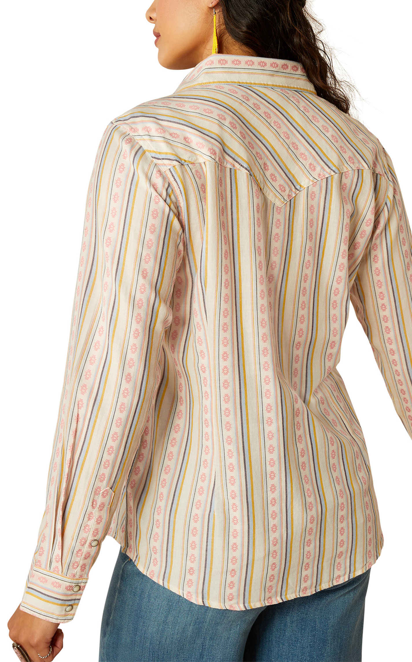 Ariat Women's Alyssa Carnation Colorful Stripe Dobby Western Shirt - Image 1