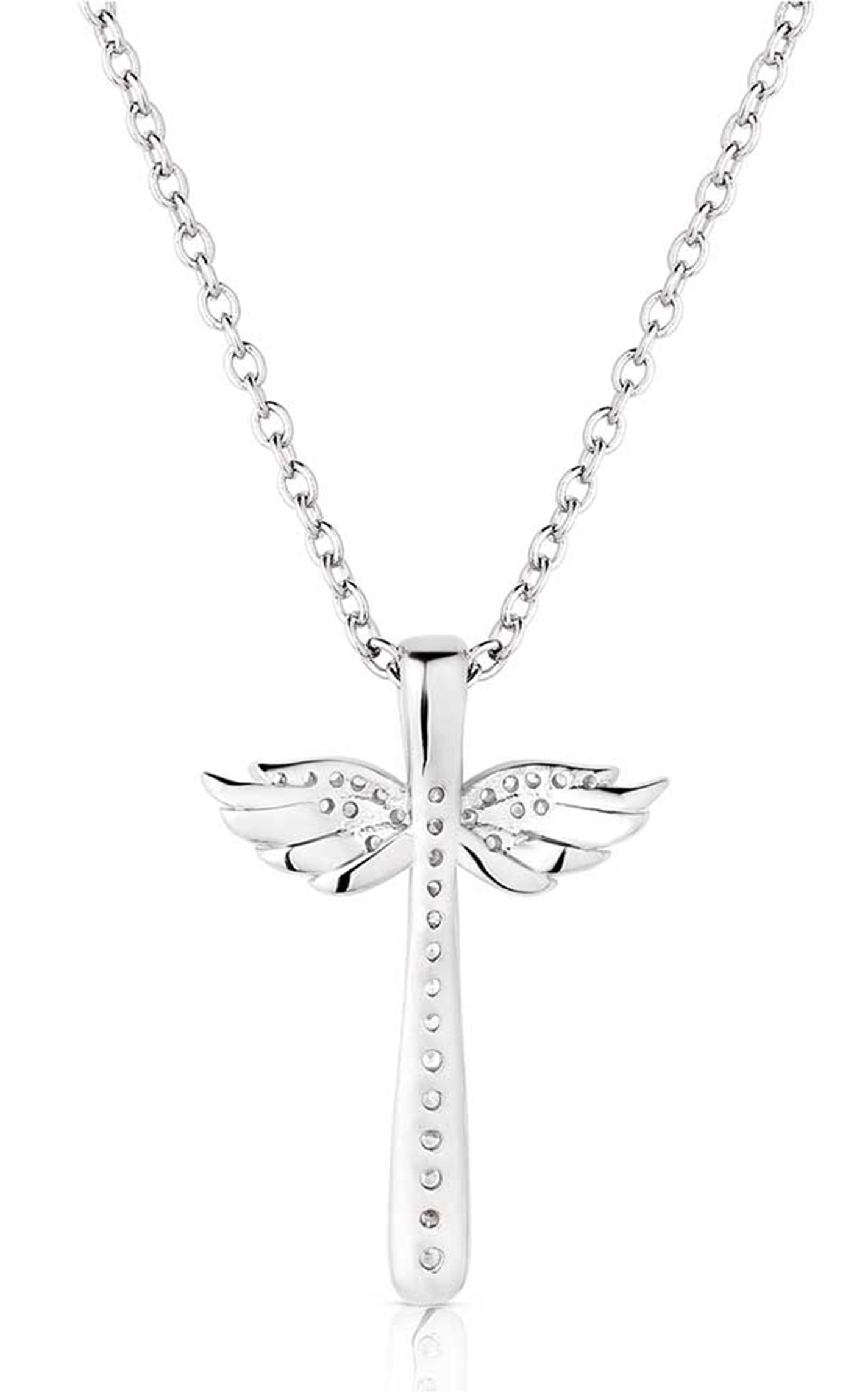 Montana Silversmiths Silver Wings of Faith Cross Necklace - Image 3