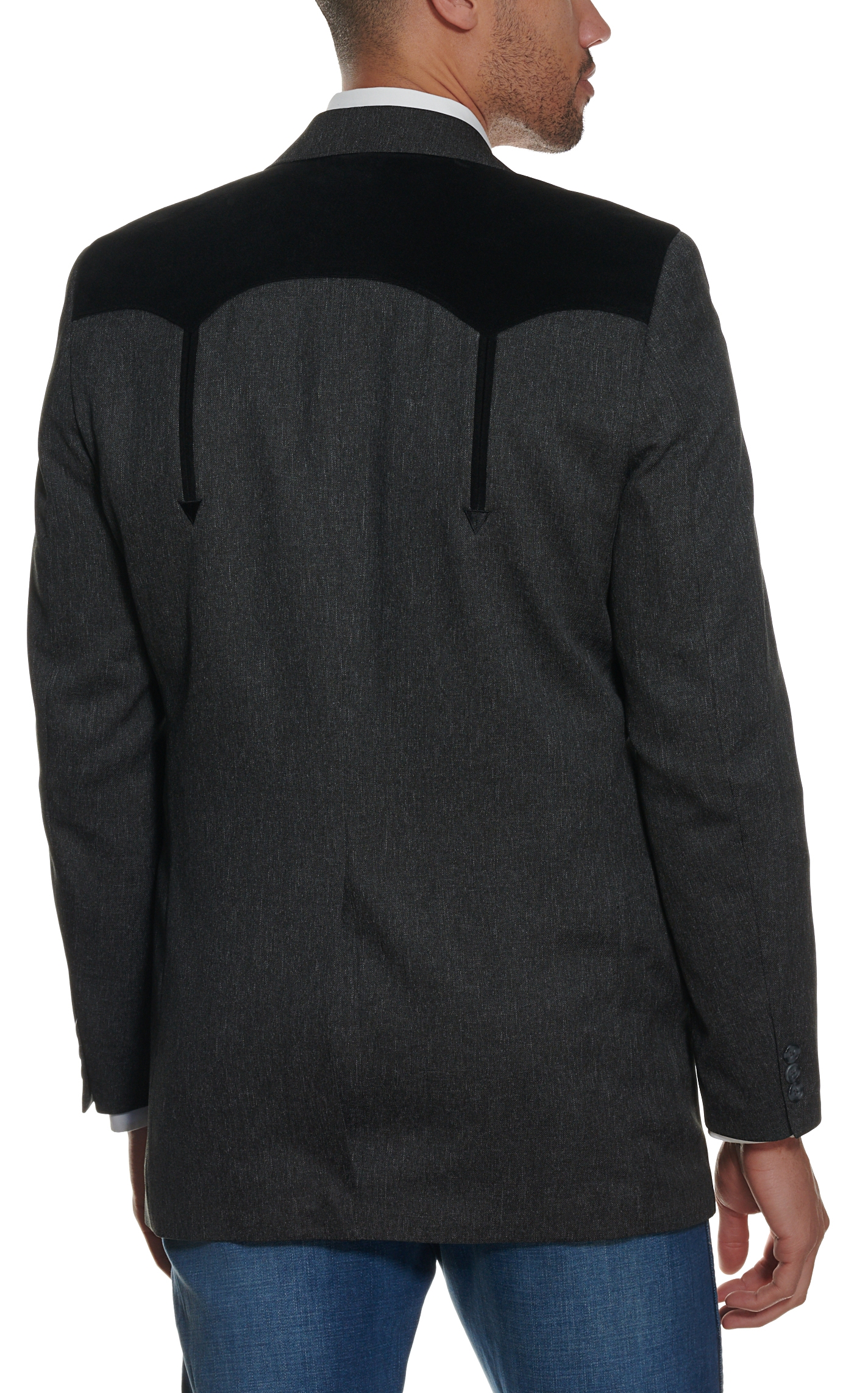 Circle S Men's Charcoal Gray And Black Sport Coat - Image 1