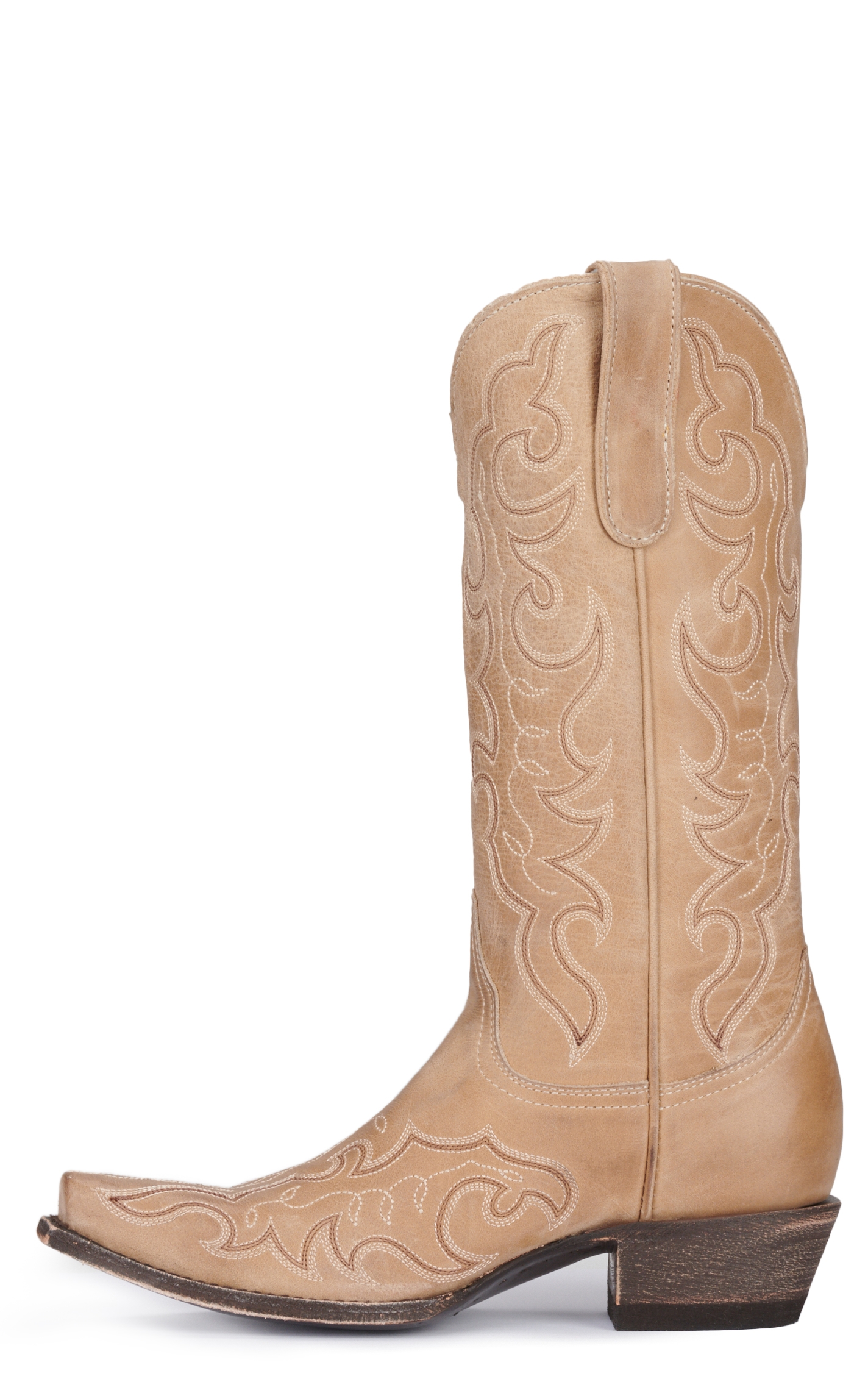 Cavender’s Women’s Bone Leather Embroidered Snip Toe Cowboy Boots - Image 1