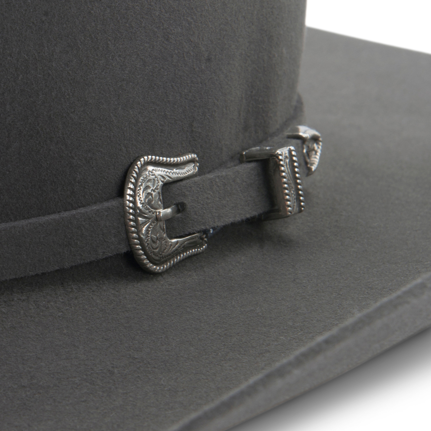 Resistol 5X The Challenger Granite Gray Cattlemen Felt Cowboy Hat - Image 1