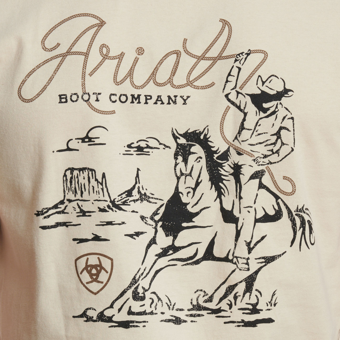 Ariat Men's Sand Desert Rider Logo Graphic T-Shirt - Image 1