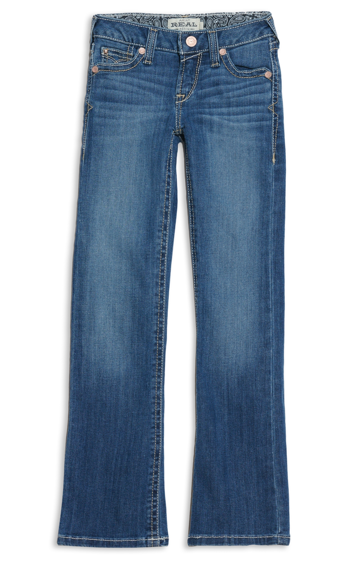 Ariat Girls' REAL Eleanor Whipstitch Boot Cut Jeans - Image 1