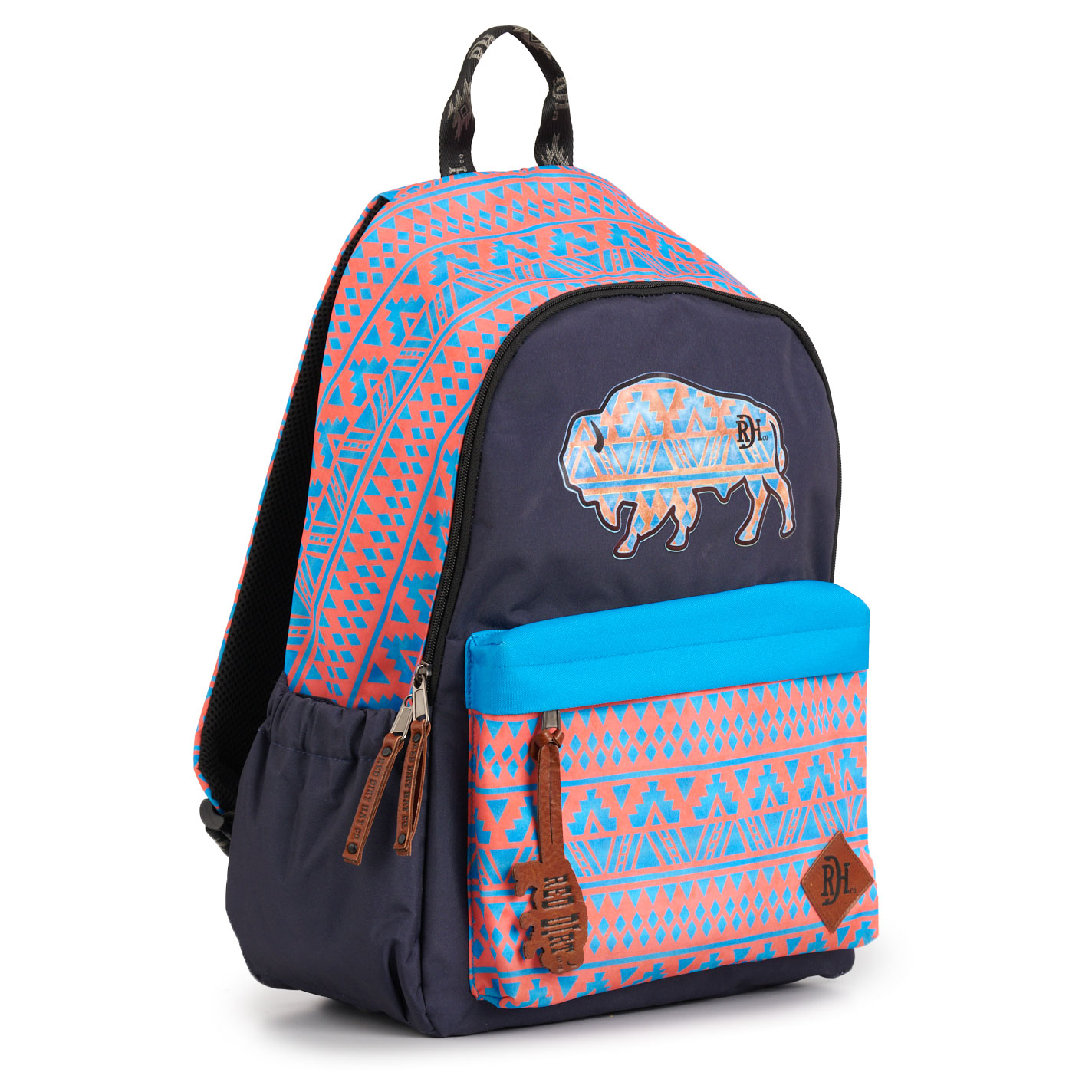 Red Dirt Hat Co. Black Bison Aztec Print Backpack - Image 3