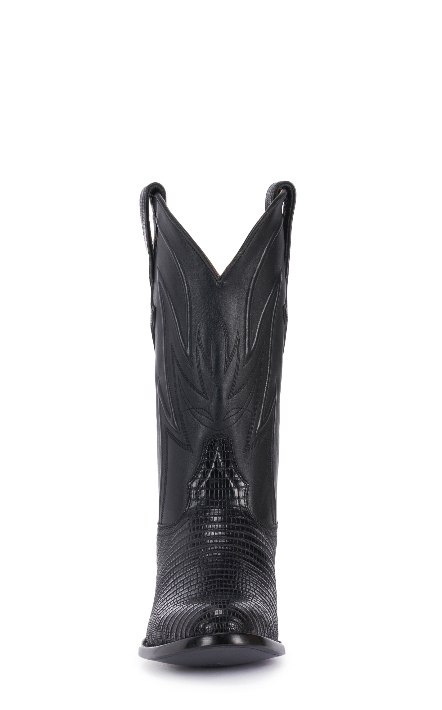 JRC & Sons Men's James Teju Lizard Round Toe Exotic Cowboy Boot in Black - Image 1