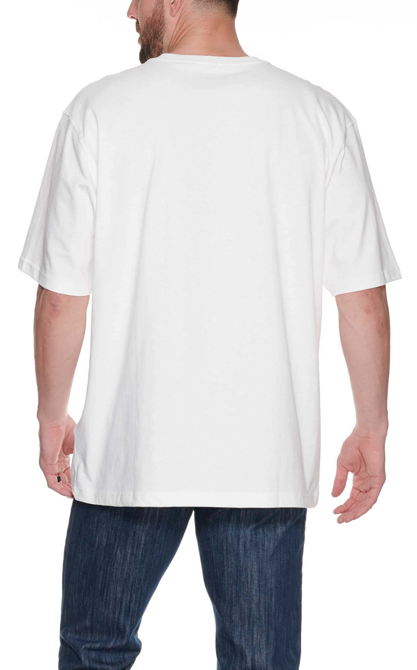 Carhartt Men's White Heavy Cotton Loose Fit Short Sleeve Work T-Shirt - Image 1