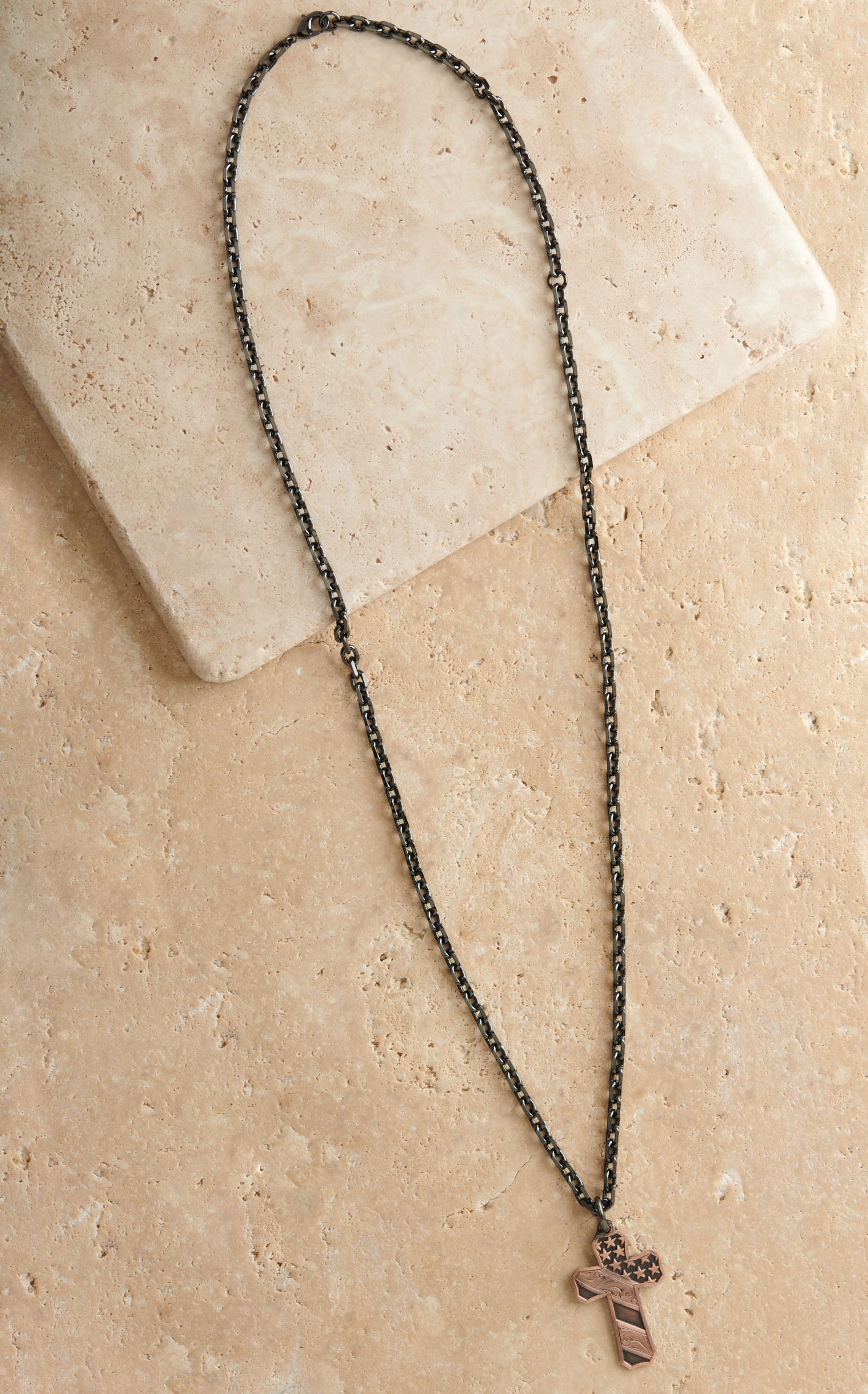 Montana Silversmiths Faded Glory Cross Necklace - Image 1