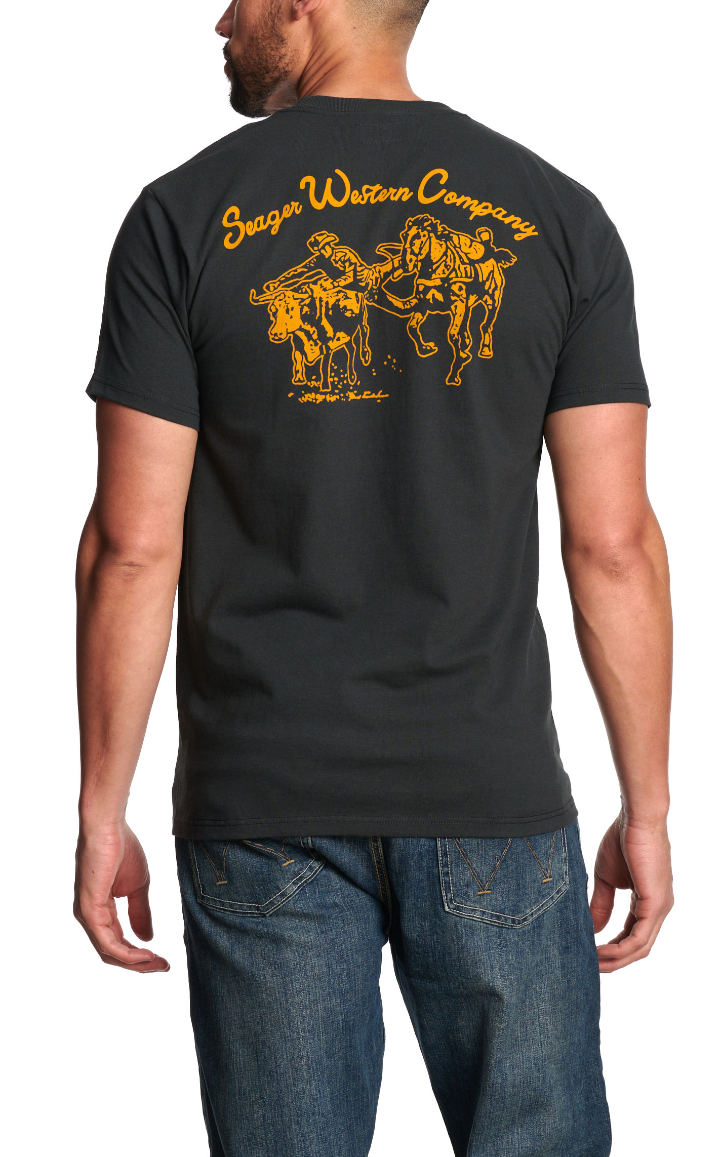 Seager Men's Black Los Rio Graphic T-Shirt - Image 1
