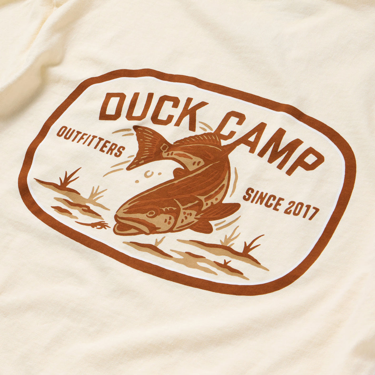 Duck Camp Men's Ivory Redfish Graphic T-Shirt - Image 1