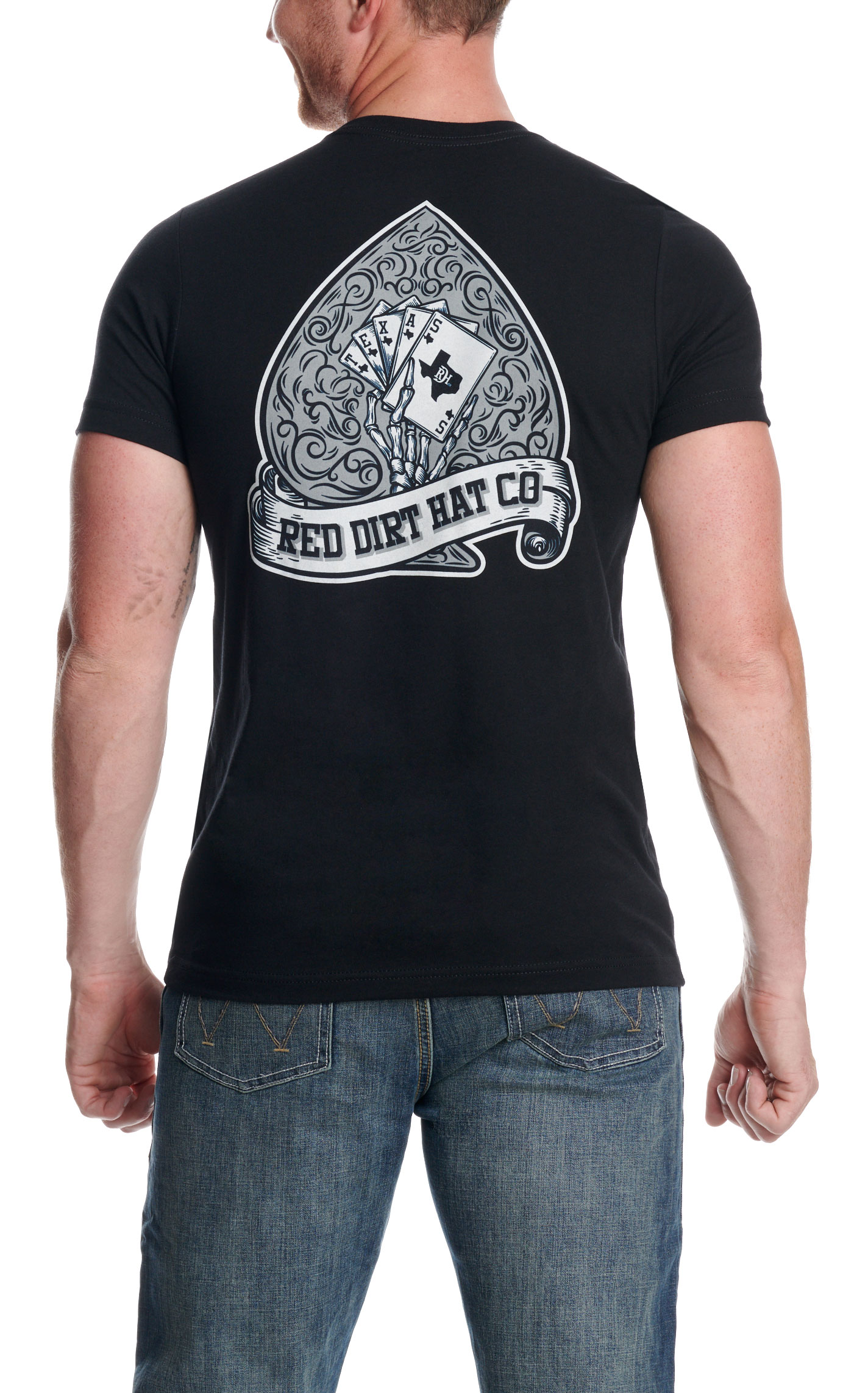 Red Dirt Hat Co. Men's Hold 'Em Black Graphic T-Shirt - Image 2
