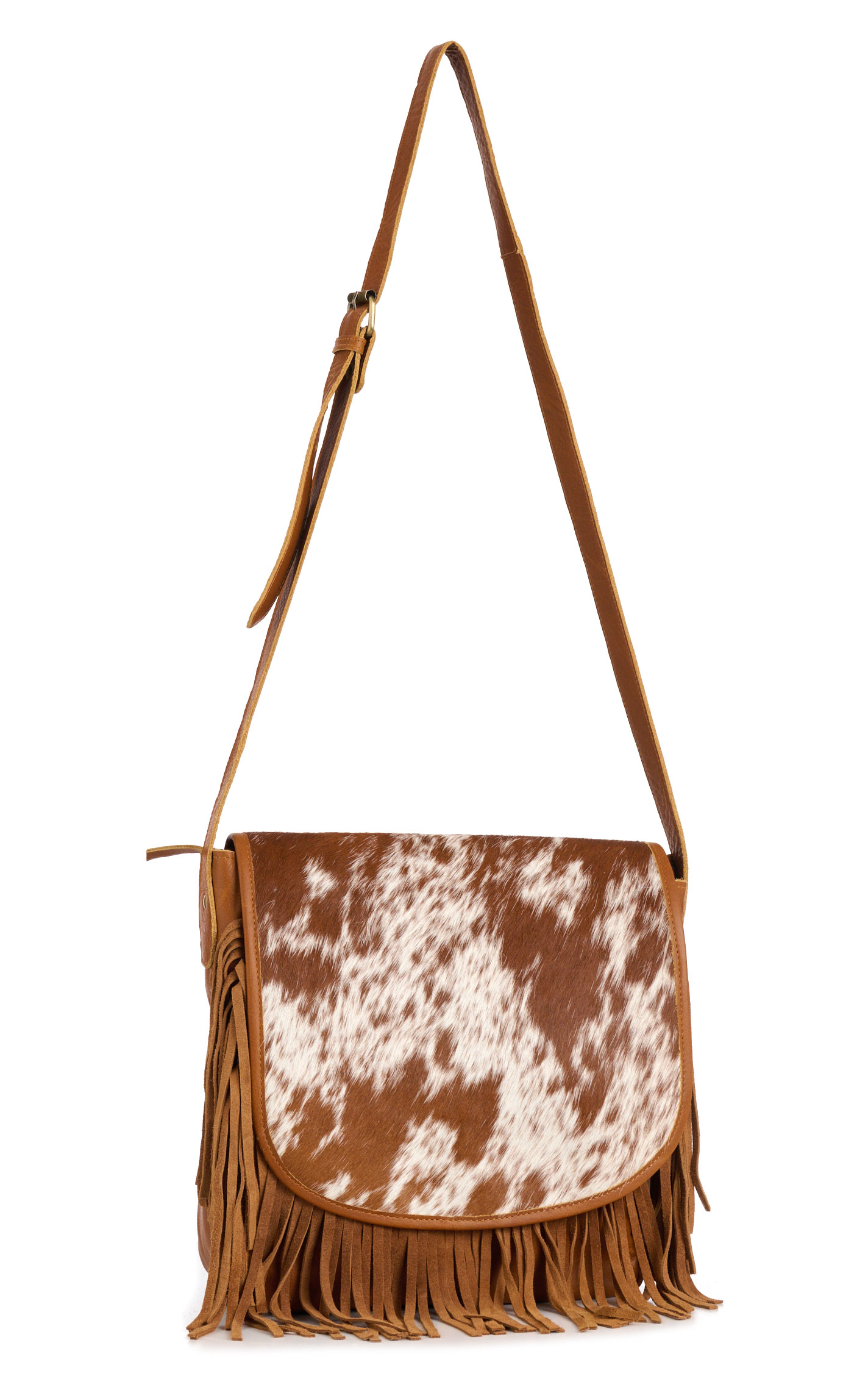 Montana Clothing Co. Cinnamon Hair-On Crossbody Saddle Bag - Image 1