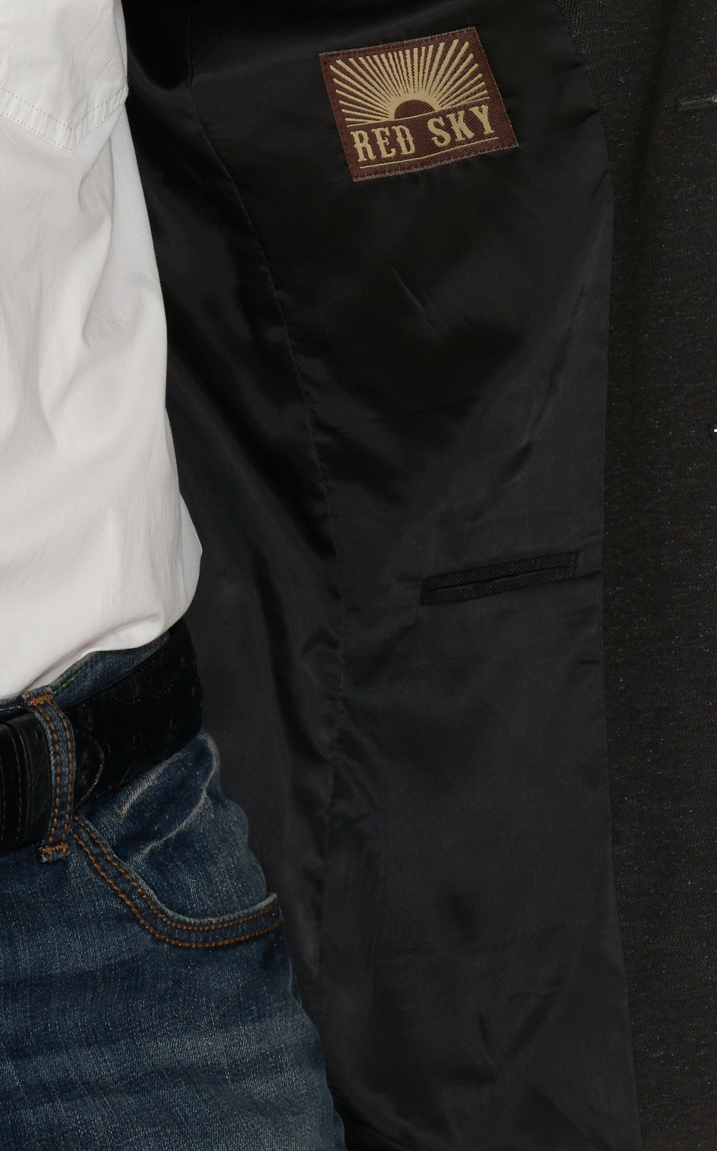 Red Sky Men's Gray Fleck with Caps & Patch Sport Coat - Image 1