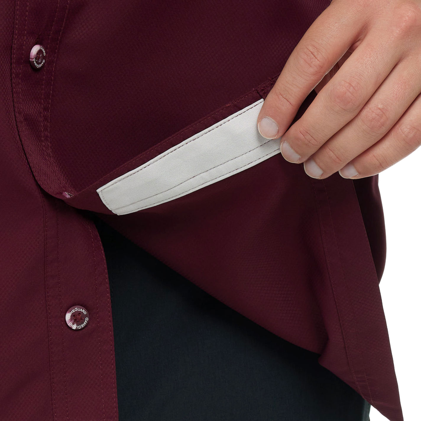 GameGuard Outdoors Men's Rich Wine MicroFiber Fishing Shirt - Image 1