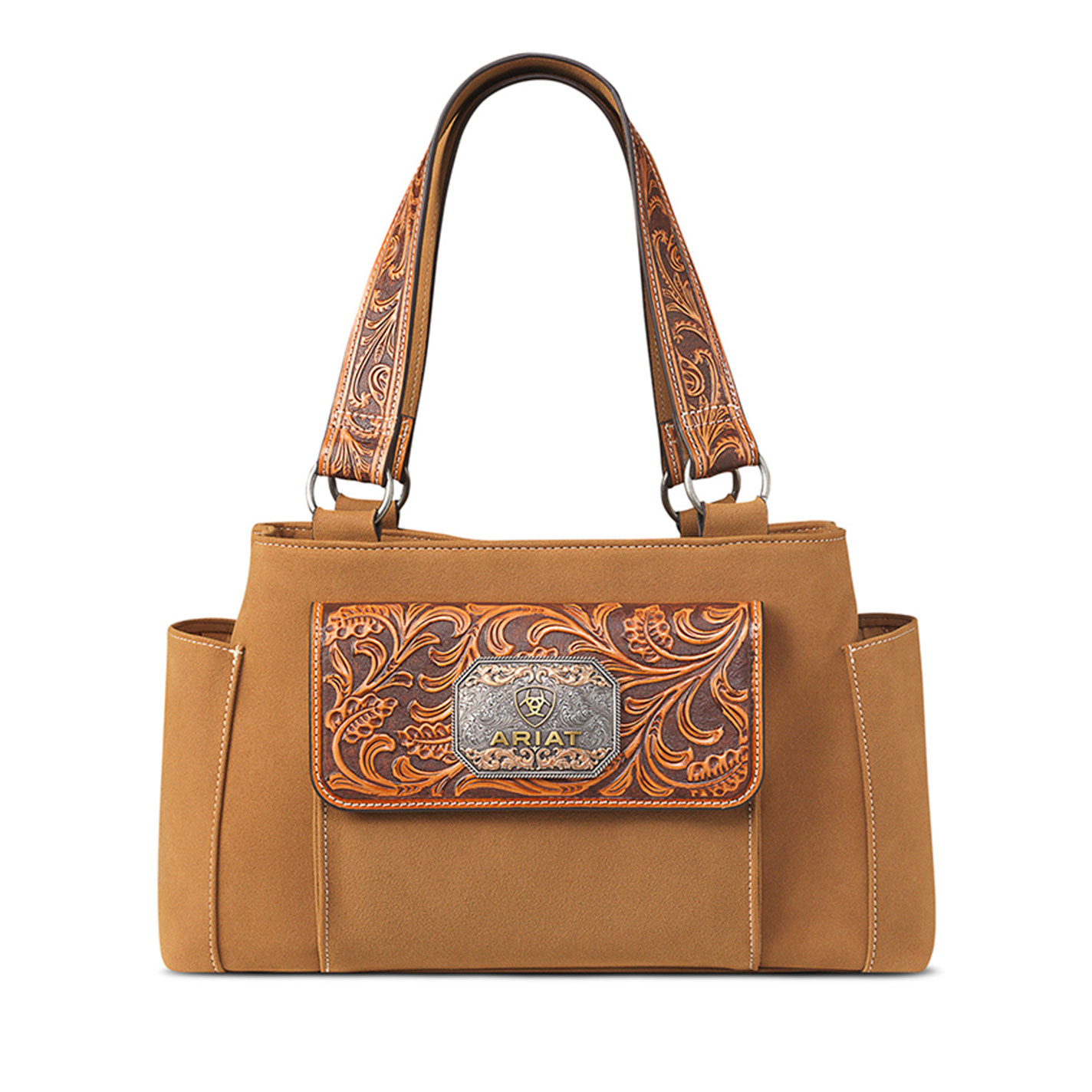 Ariat Evelyn Butterscotch Western Filigree Handle Bag - Image 1