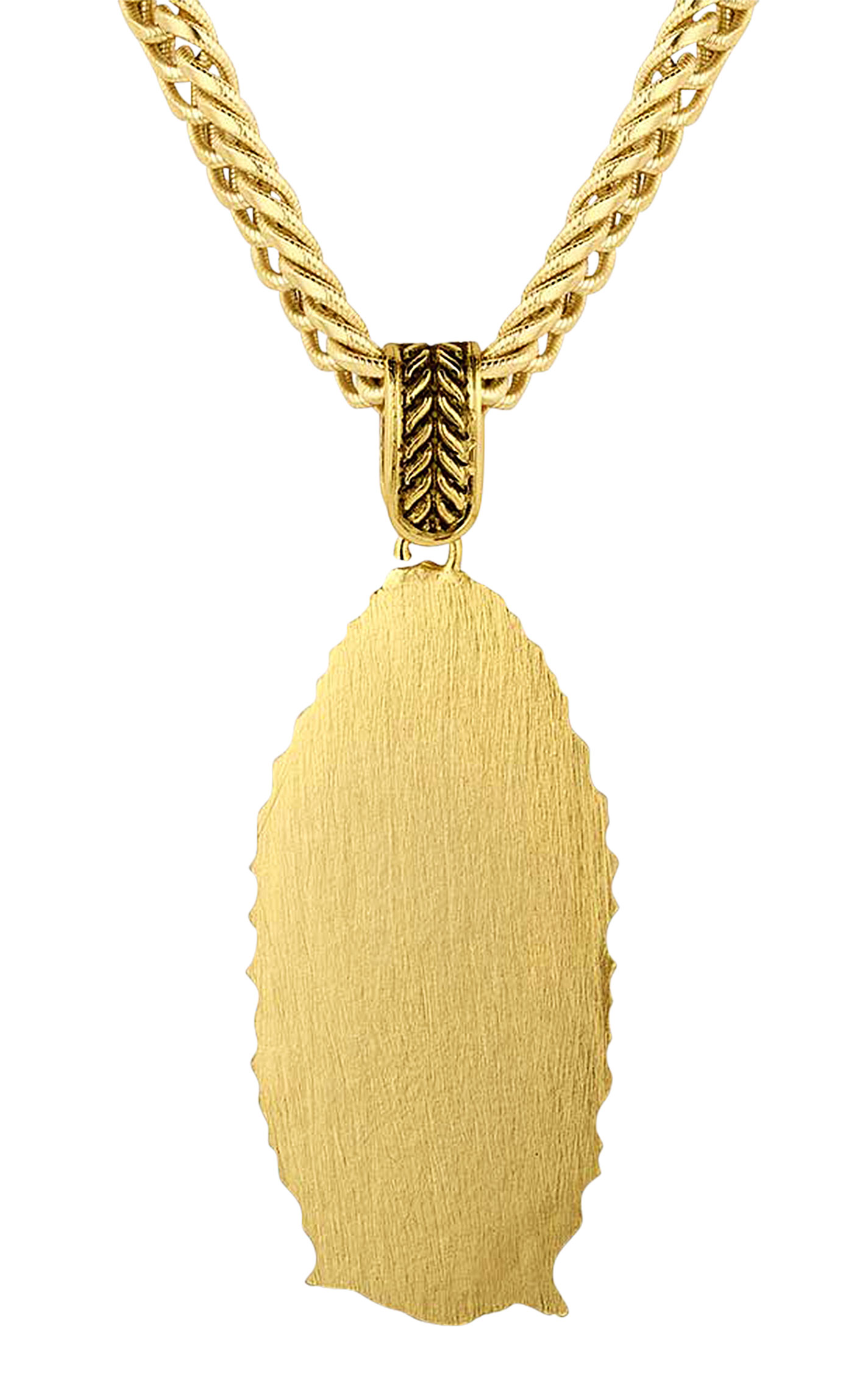 Montana Silversmiths Vaquero Men's Antiqued Gold Our Lady of Guadalupe Necklace - Image 2