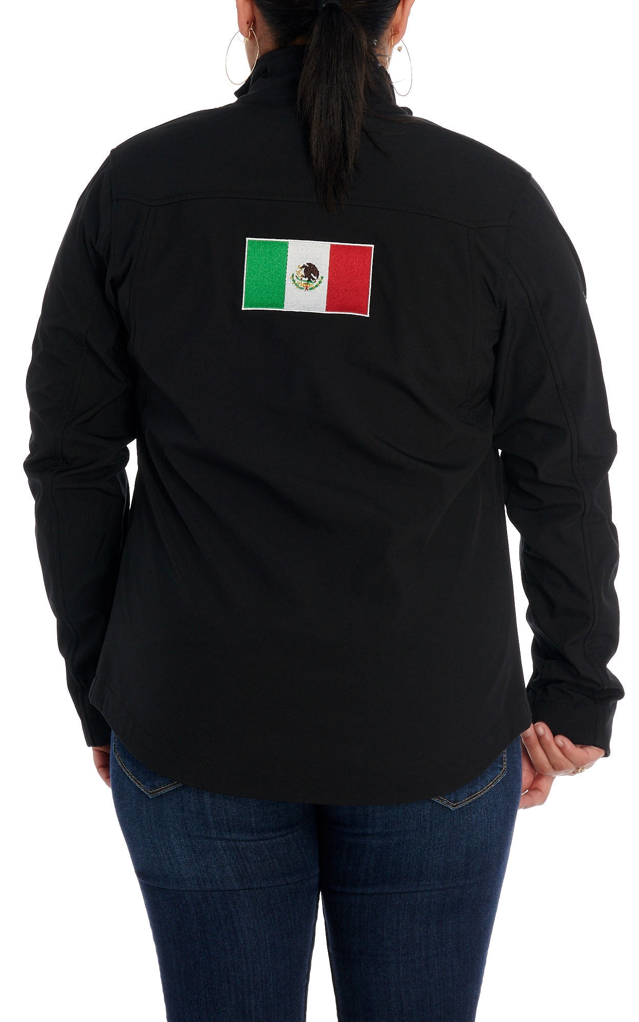 Ariat Women's Black with Mexico Flag Logo Team Softshell - Image 1