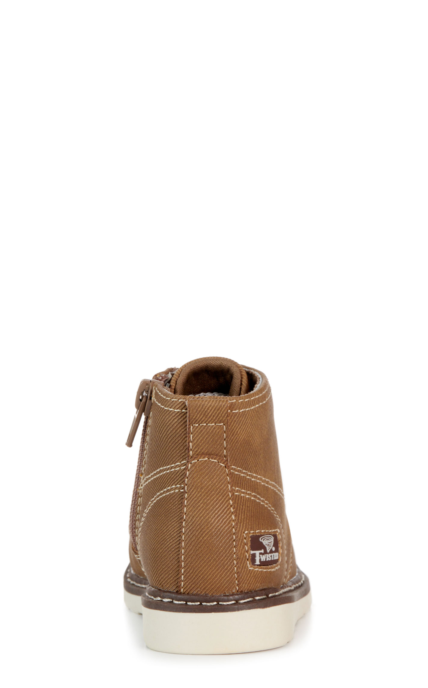 Twister Toddler Boys' Clyde Brown Moc Toe Lace Up Chukka Shoe - Image 1