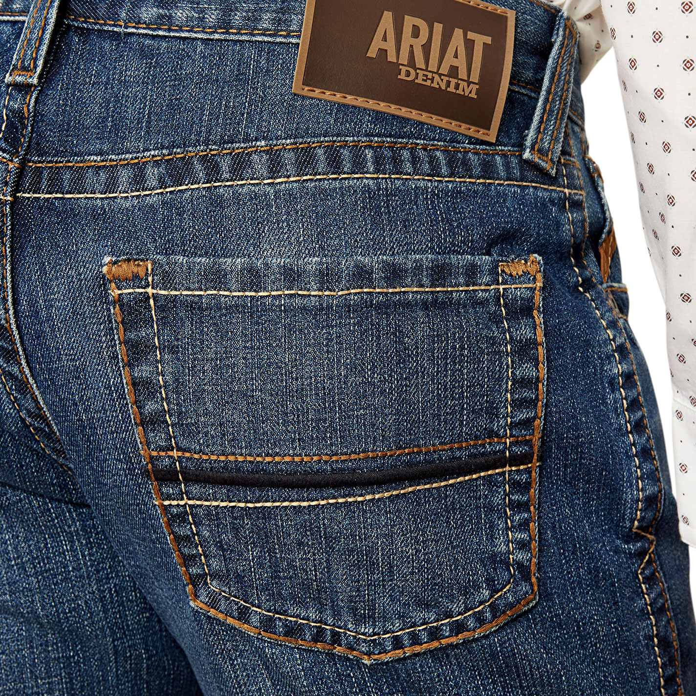 Ariat Men's M4 Buckeye Newton Medium Wash Straight Leg Jeans - Image 1