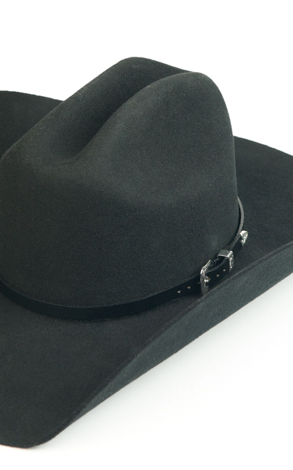 3D Belt Co. Smooth Black Leather Hatband - Image 1