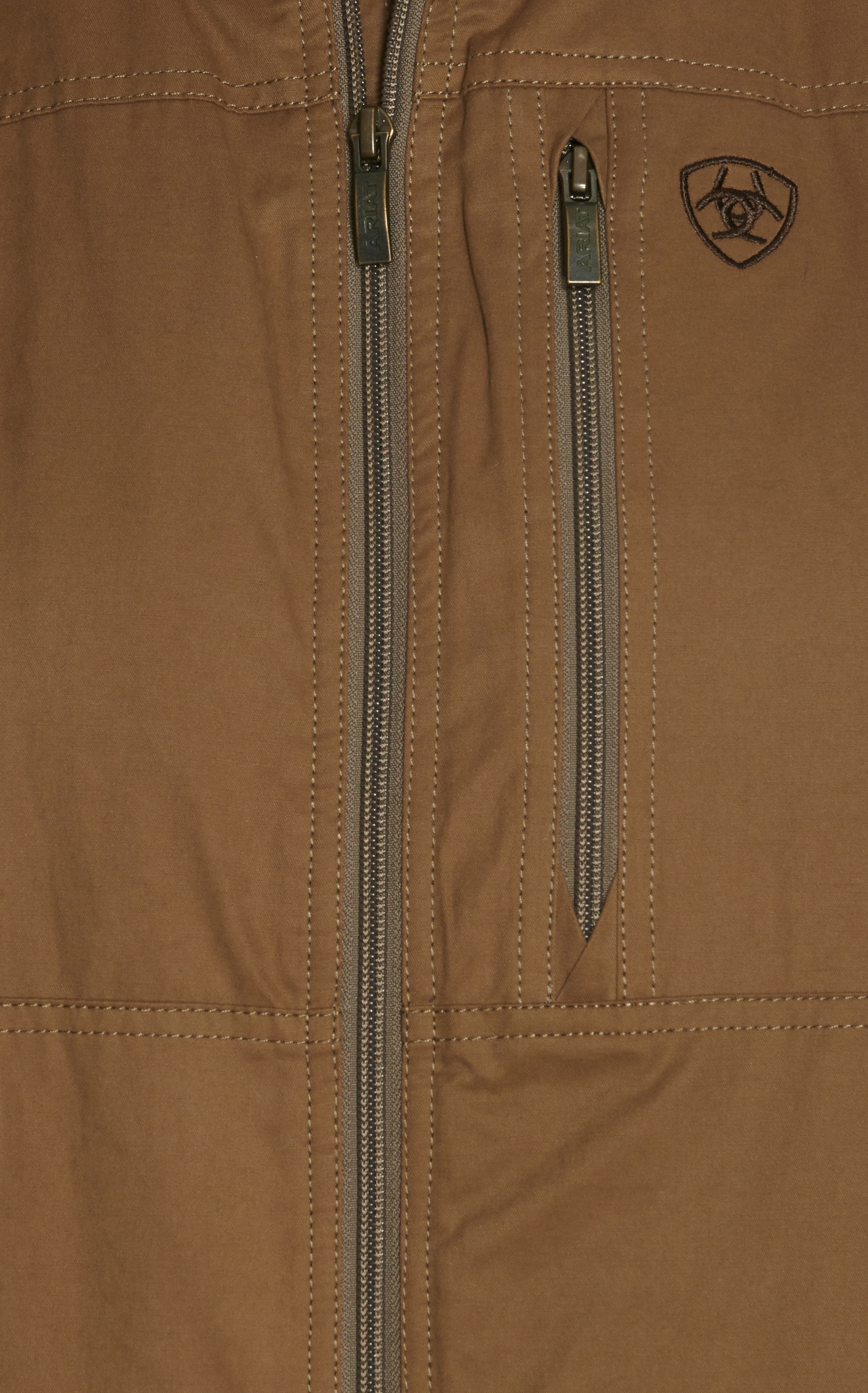 Ariat Men's Tan Grizzly Canvas Vest - Image 1