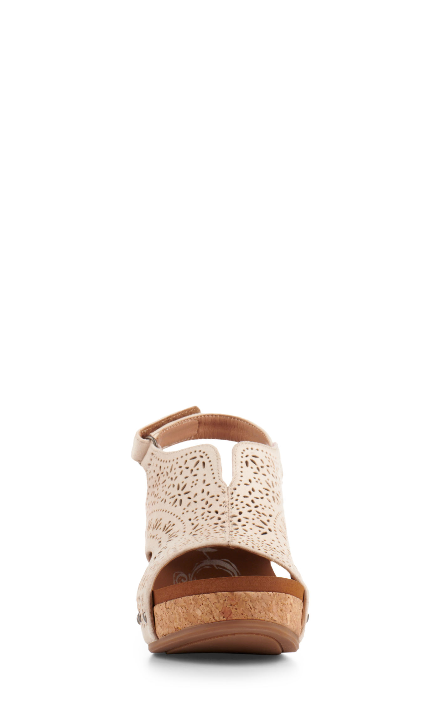 Very G Women's Free Fly Cream Floral Laser Cut Wedge Sandal - Image 1