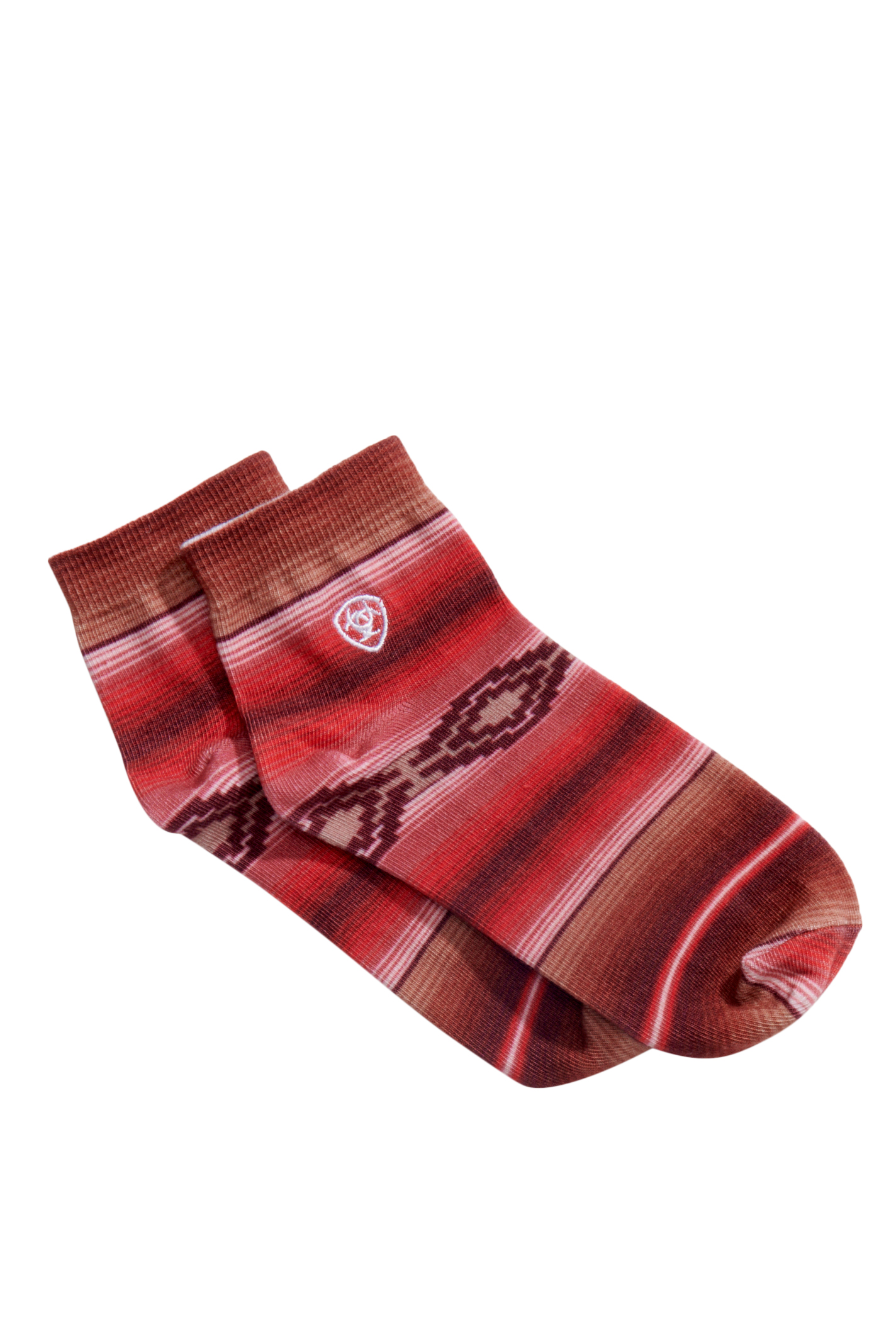 Ariat Women's Serape & Horses 2-Pack Quarter Crew Socks - Image 1