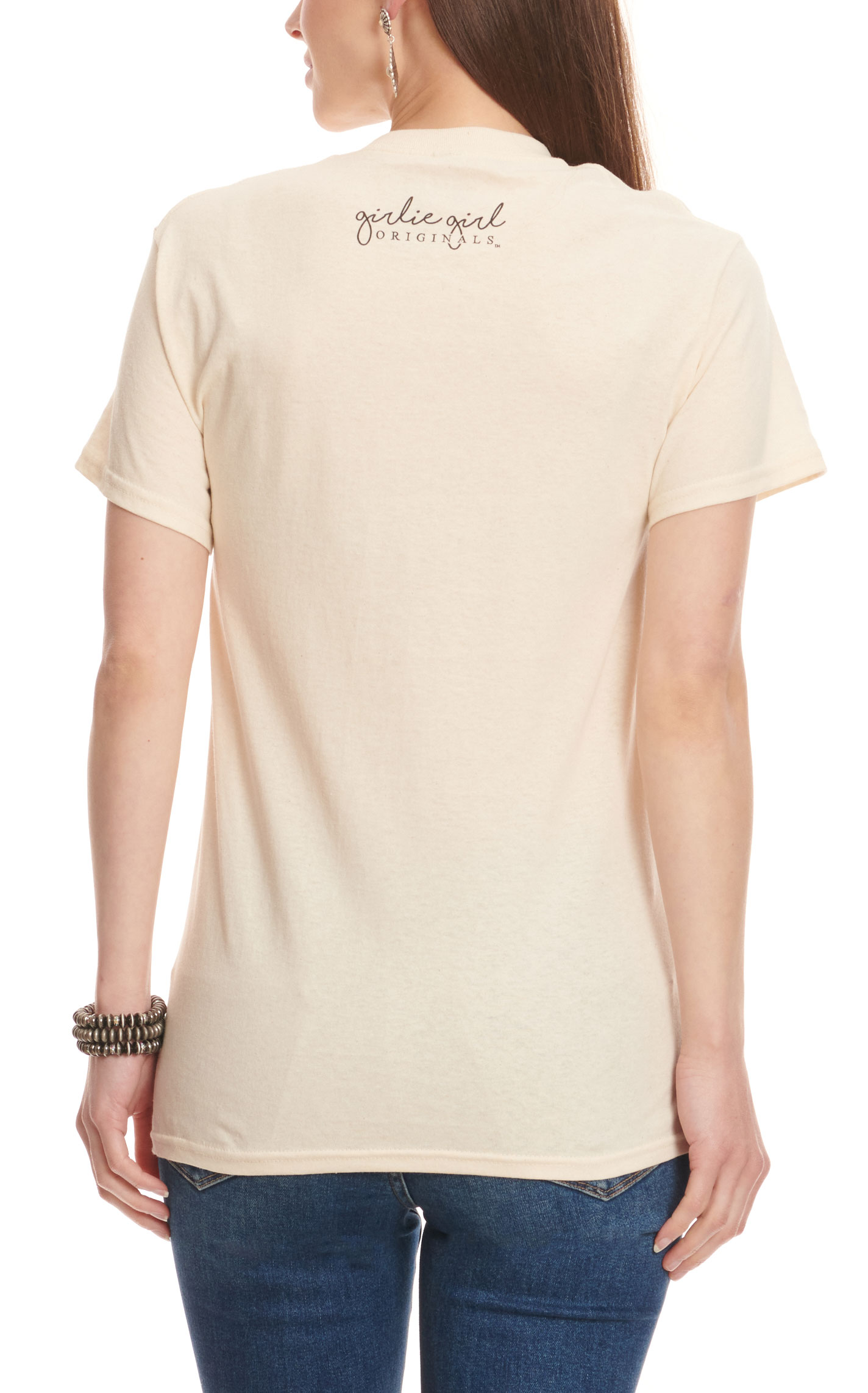 Girlie Girl Originals Women's Natural Sand Howdy To Rowdy Graphic Short Sleeve T-Shirt - Image 1