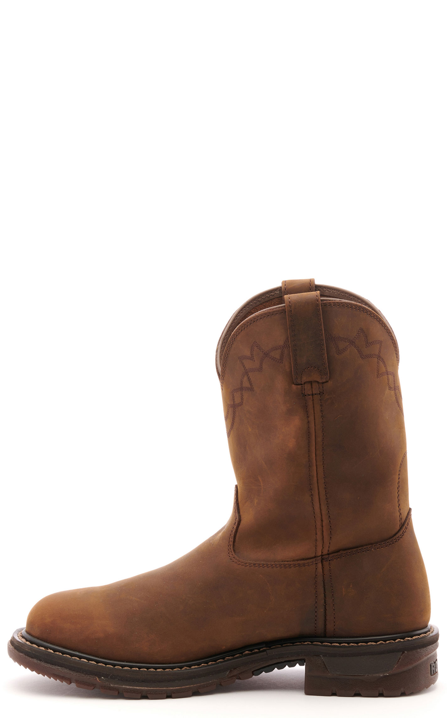Rocky Men's Original Ride Brown Round Toe Wellington Work Boot - Image 1