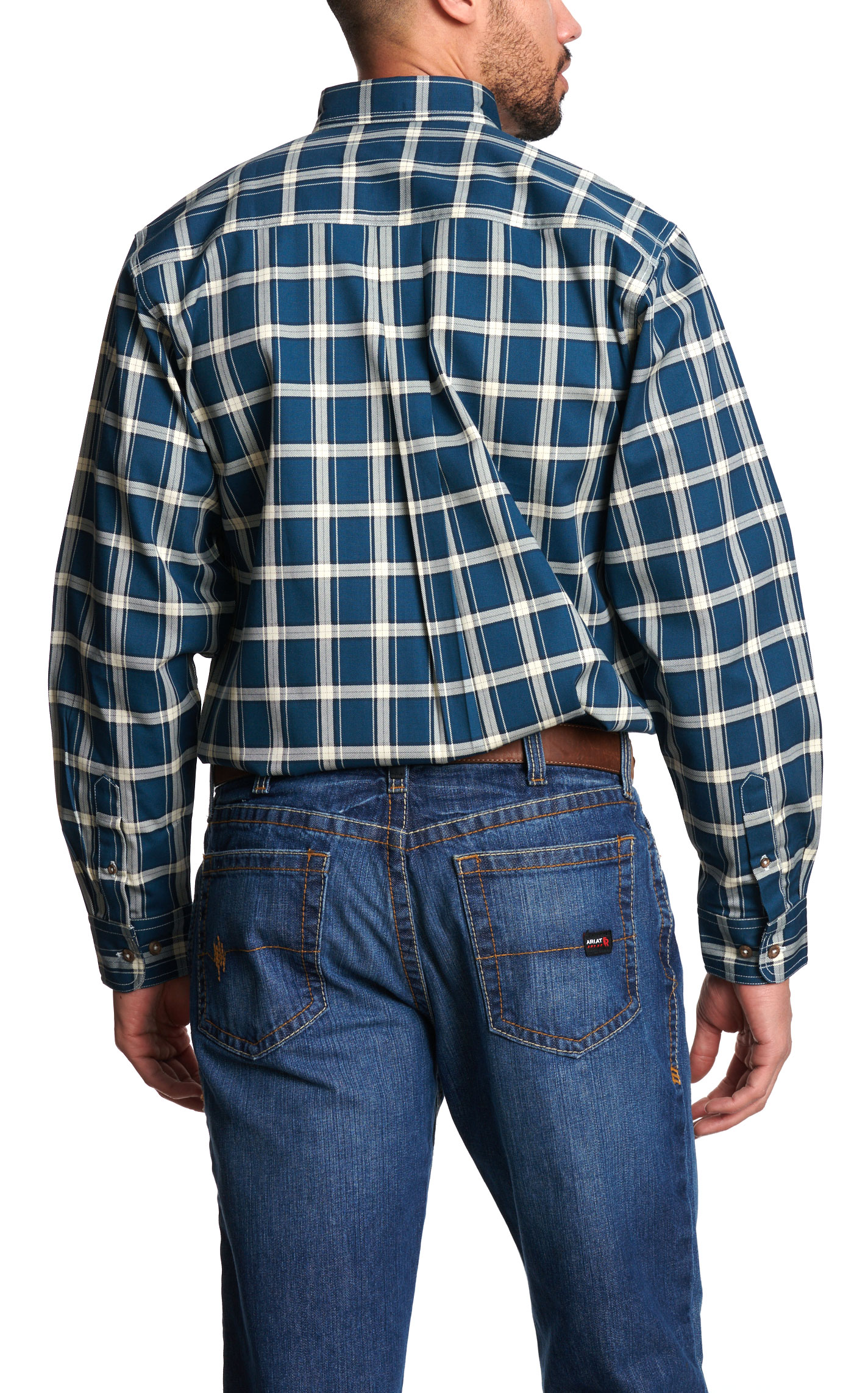 Forge Men's Blue Plaid Button Shirt - Image 1