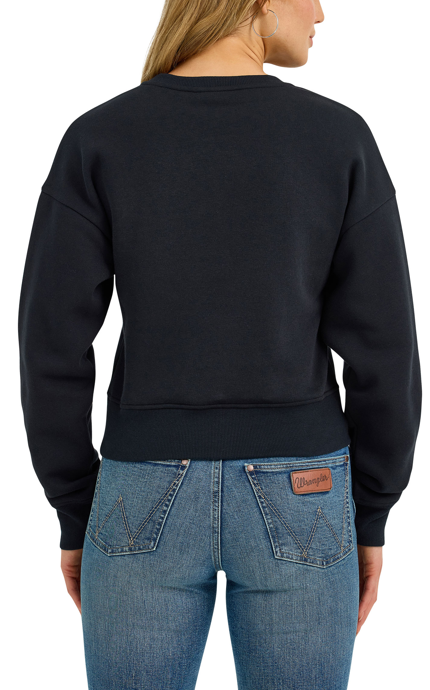Wrangler Retro Women's Long Live Cowboys Black Sweatshirt - Image 4