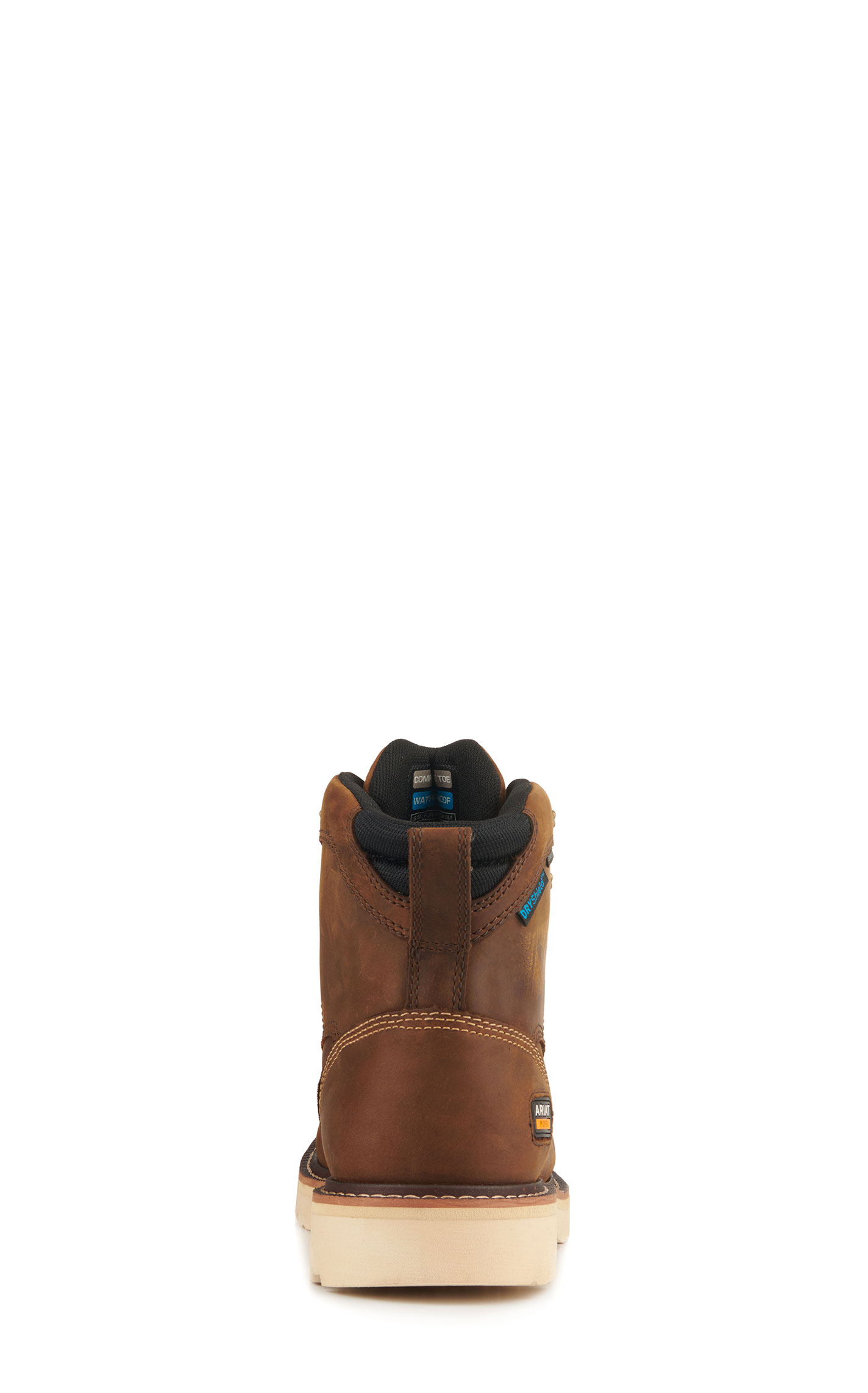 Ariat Men's Rebar Lift Distressed Brown H20 SmartLite Round Composite Toe Lace Up Work Boots - Image 1