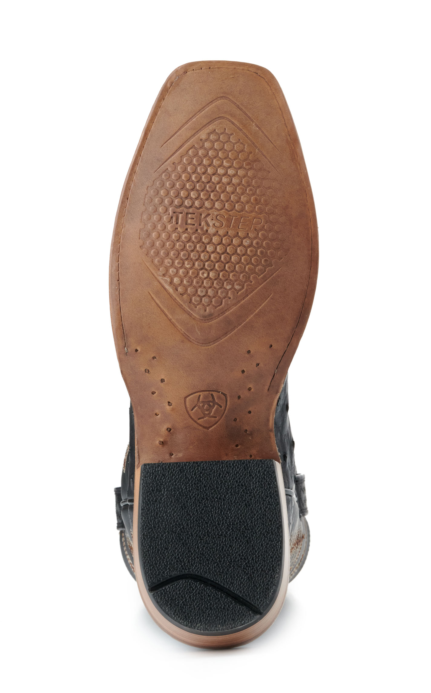 Ariat Men's Futurity Done Right Black Full Quill Ostrich TekStep Square Toe Exotic Cowboy Boots - Image 1