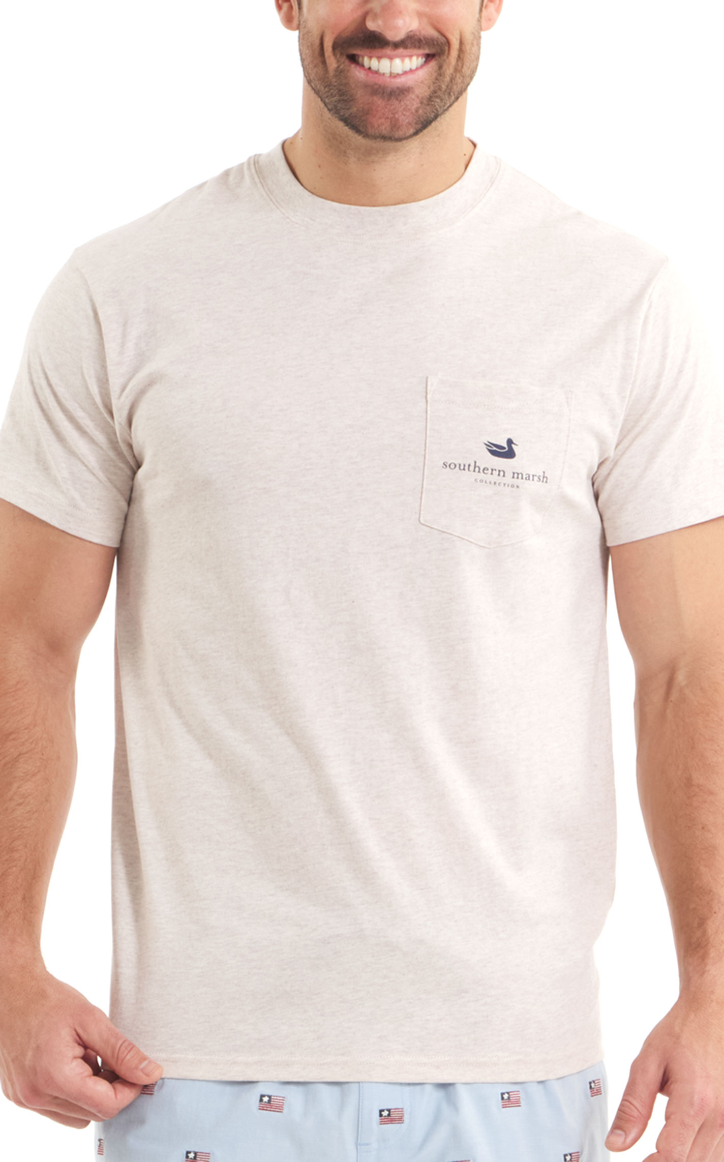 Southern Marsh Men's Oat Summer Canoe Graphic T-Shirt - Image 1