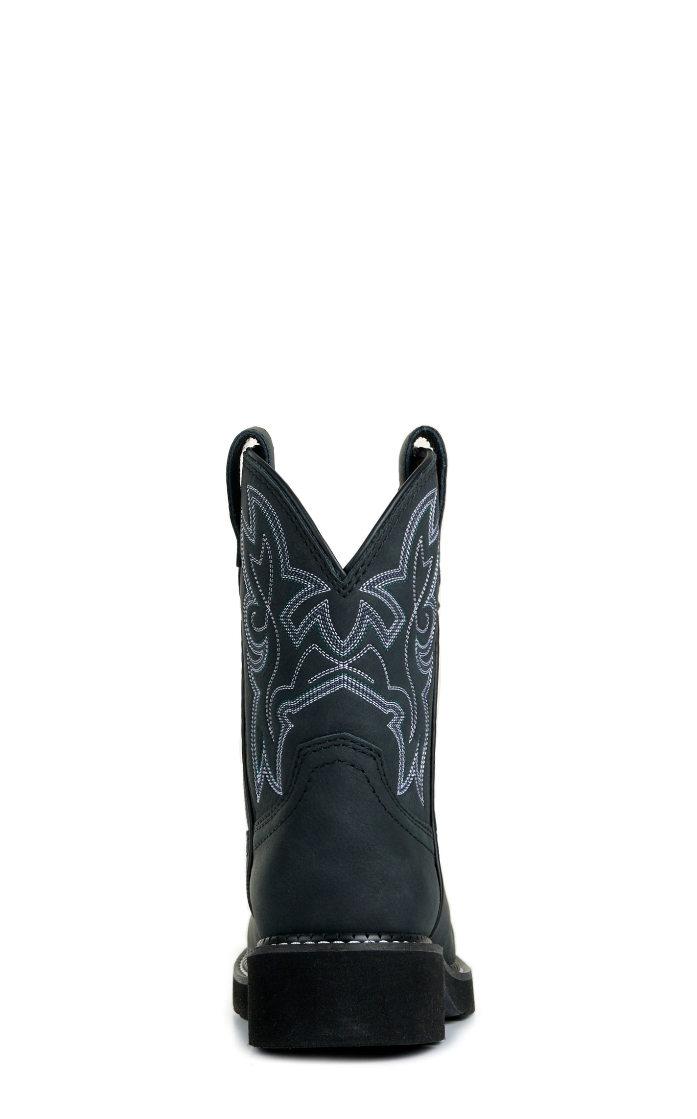 Justin Women's Black Round Toe Cowboy Boots - Image 1