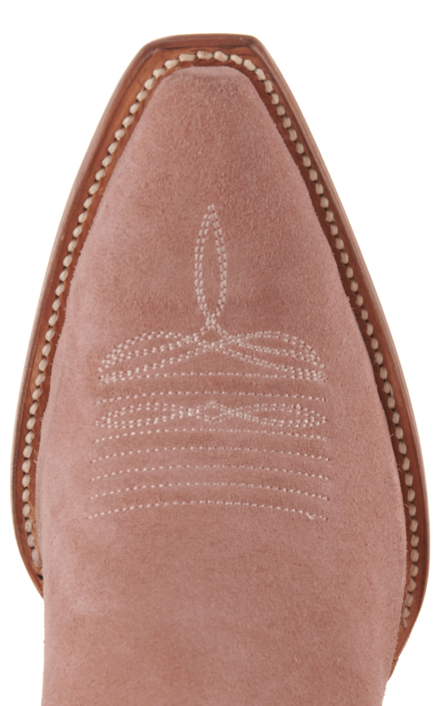 Cavender’s Women’s Suede Pink with Tonal Embroidery Snip Toe Cowboy Boots  - Image 1