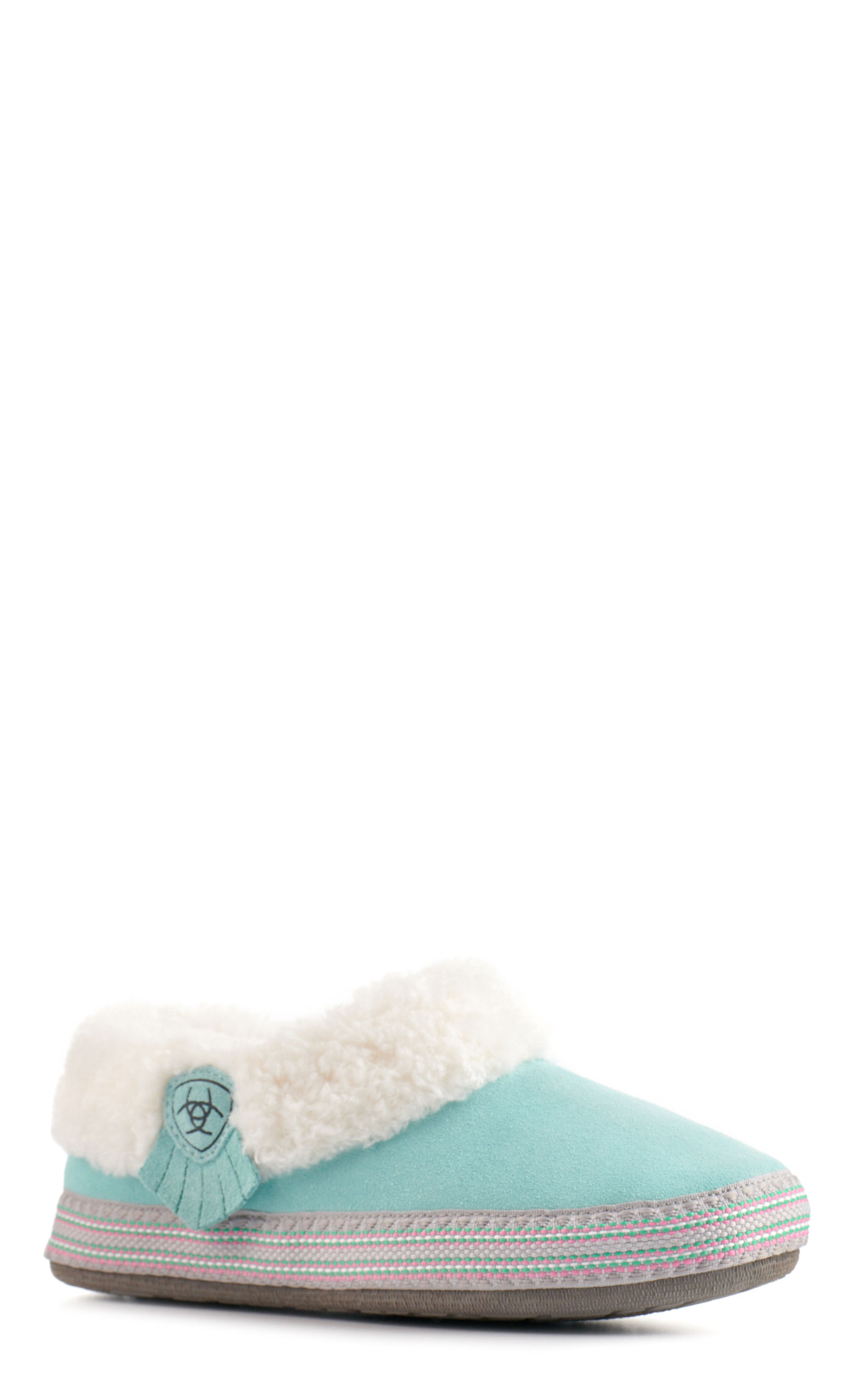 Ariat Women's Melody Turquoise Suede Slippers - Image 1