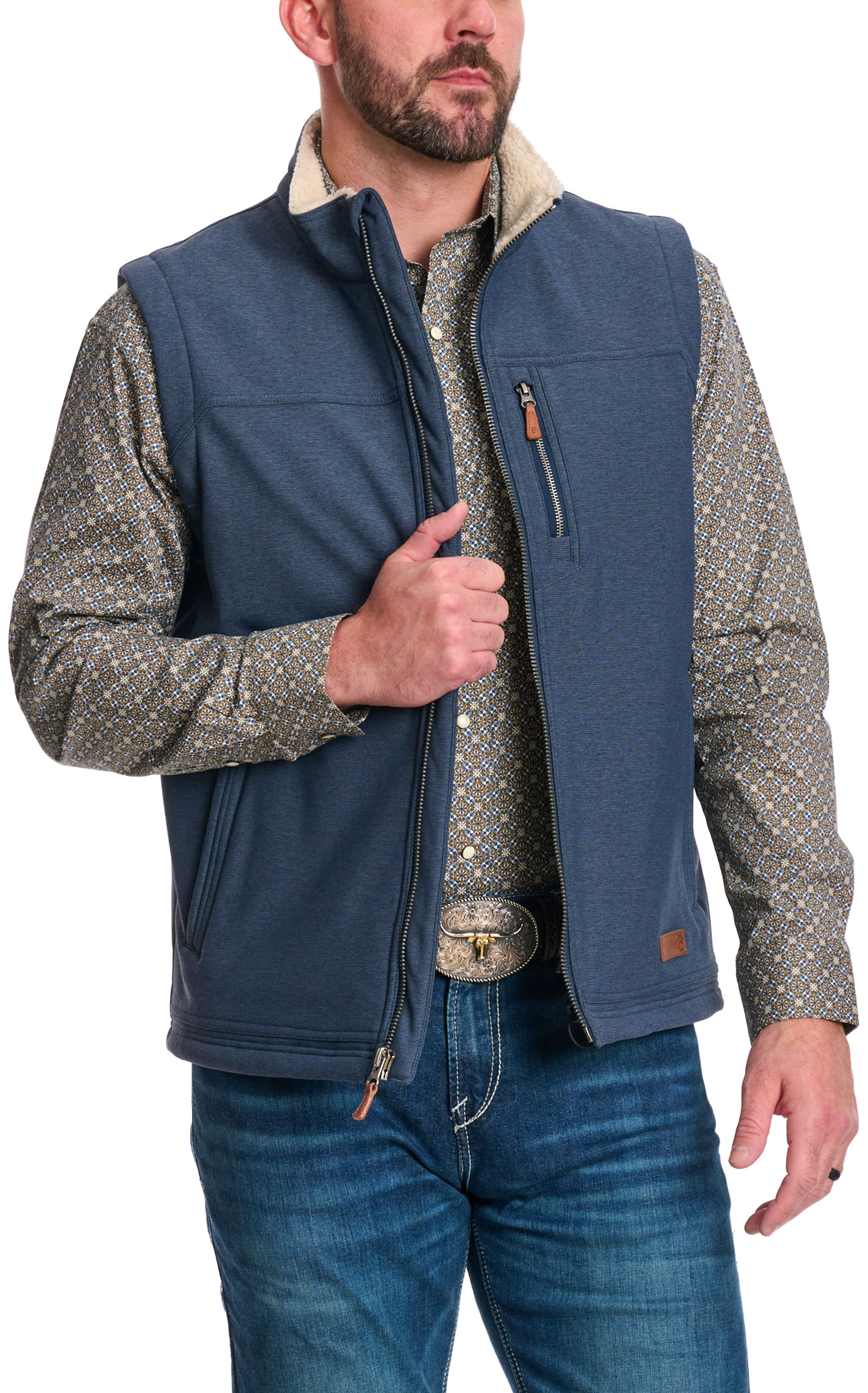 Rafter C Men's Navy Bonded Vest - Image 1