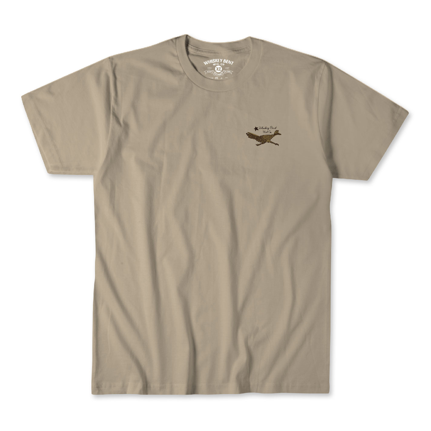 Whiskey Bent Hat Co. Men's Khaki Roadrunner Graphic T-Shirt - Image 1