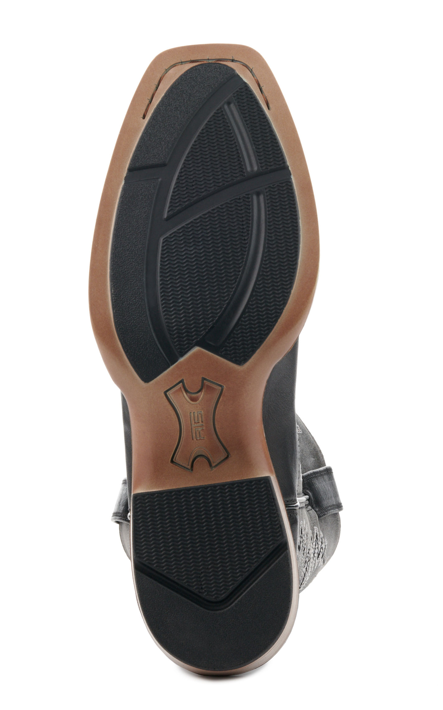 Ariat Men's Renegade Black and Titanium Bantamweight Punchy Square Toe Cowboy Boots - Image 1