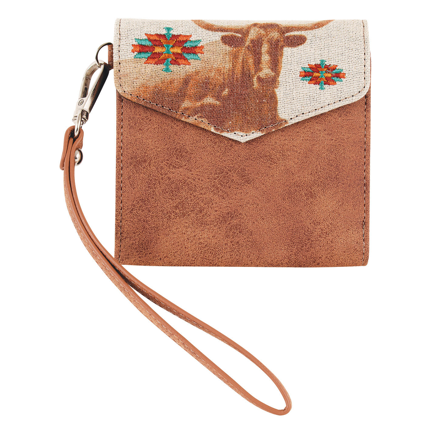 Catchfly Longhorn Aztec Wristlet Wallet - Image 1