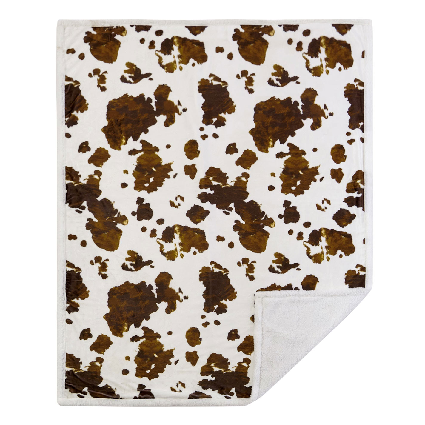 Indigo Hill Elsa Cowhide Campfire Sherpa Throw - Image 2