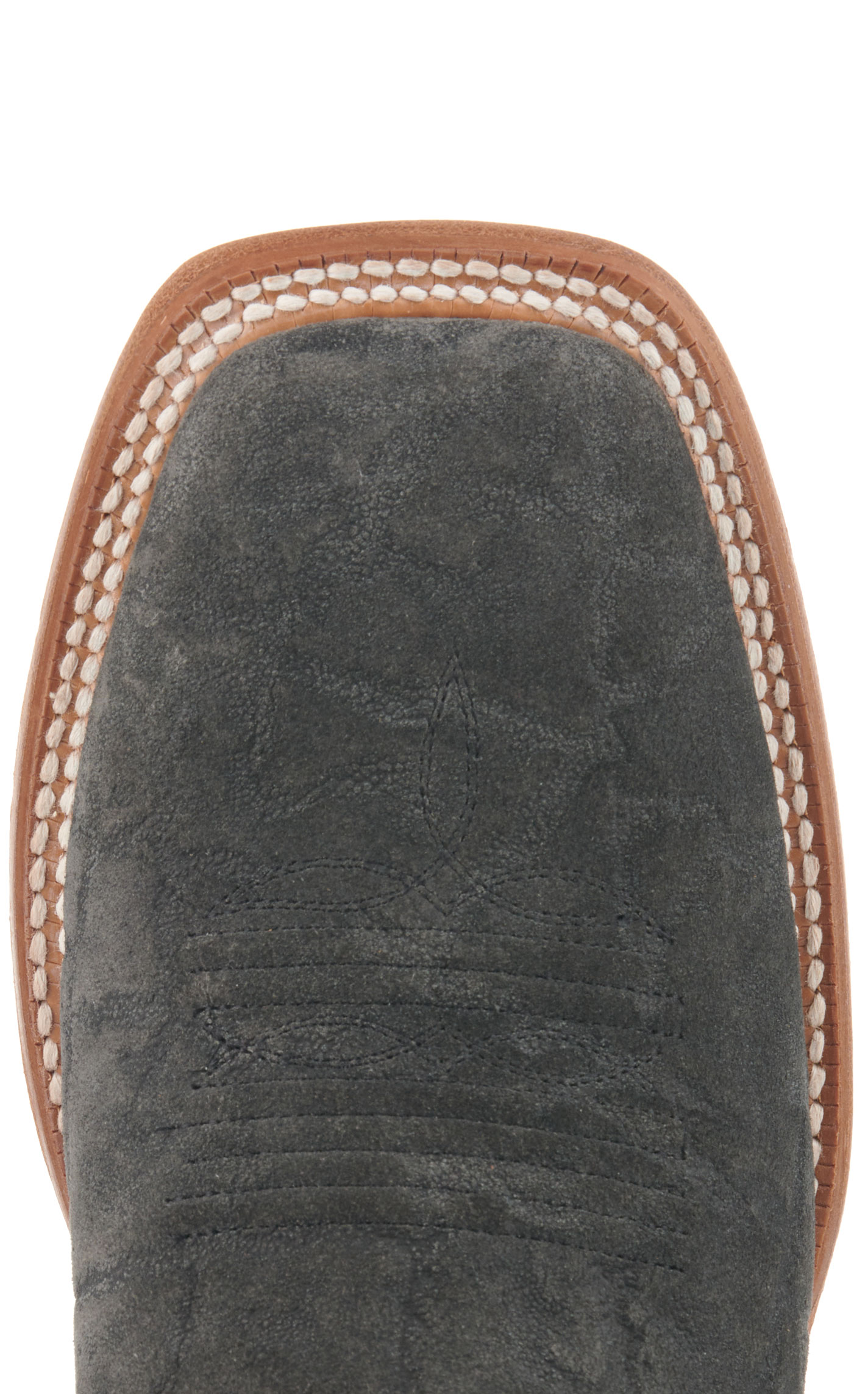Ariat Men's Wiley Black Elephant Roughout and Black Wide Square Toe Cowboy Boots - Image 1