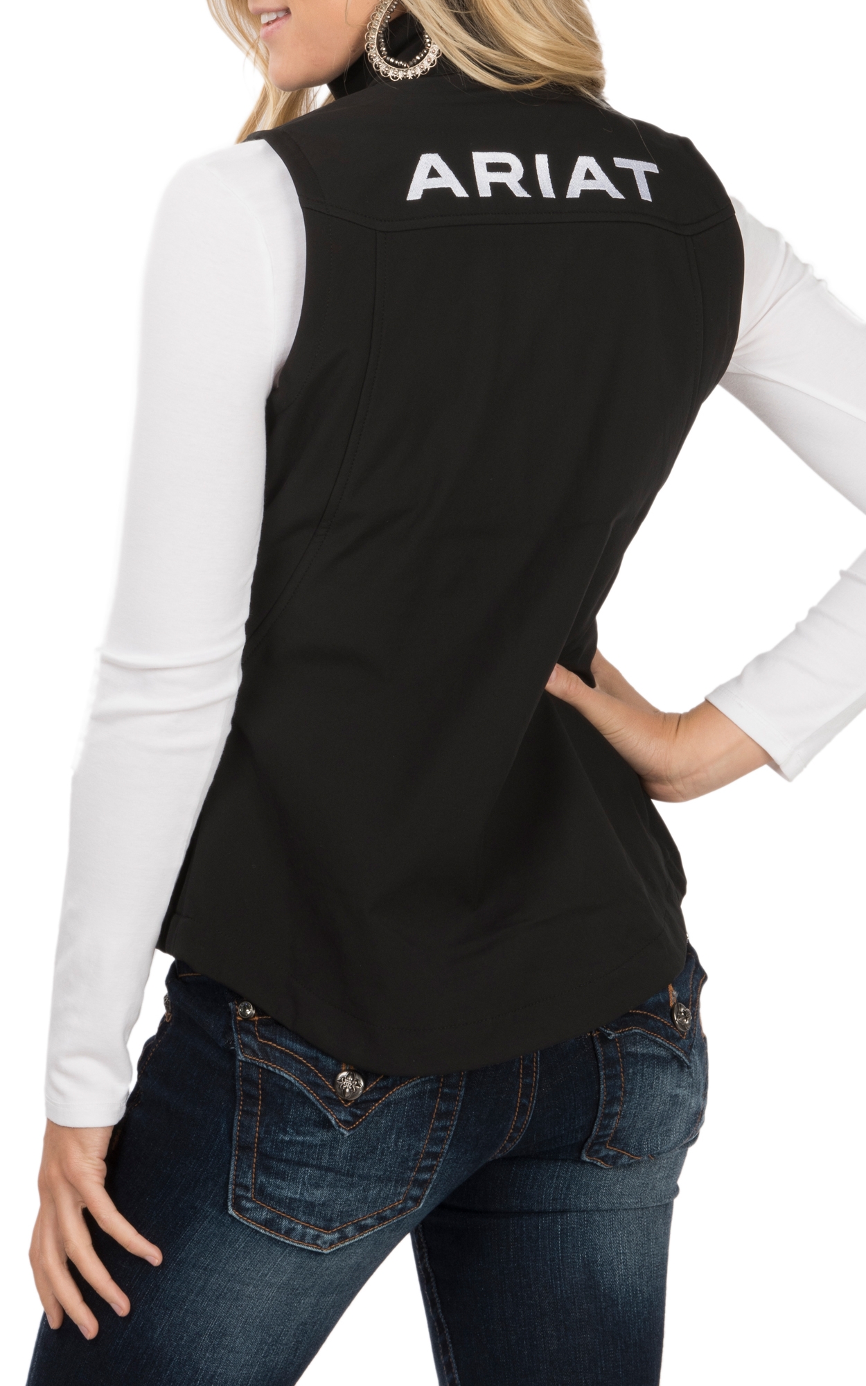 Ariat Women's Black Team Logo Softshell Vest - Image 1